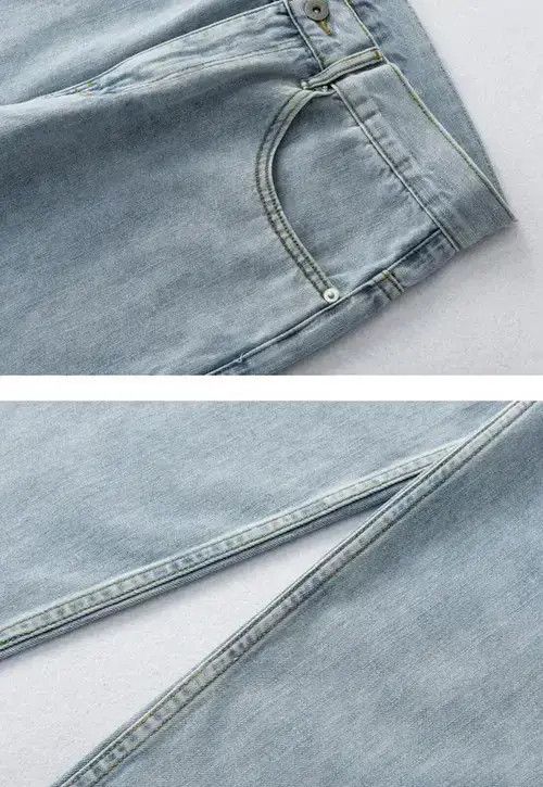 Japanese Brand 20SS Indigo Union Japan Light Blue Denim Relaxed Fit Pants Size US 33 - 4 Thumbnail
