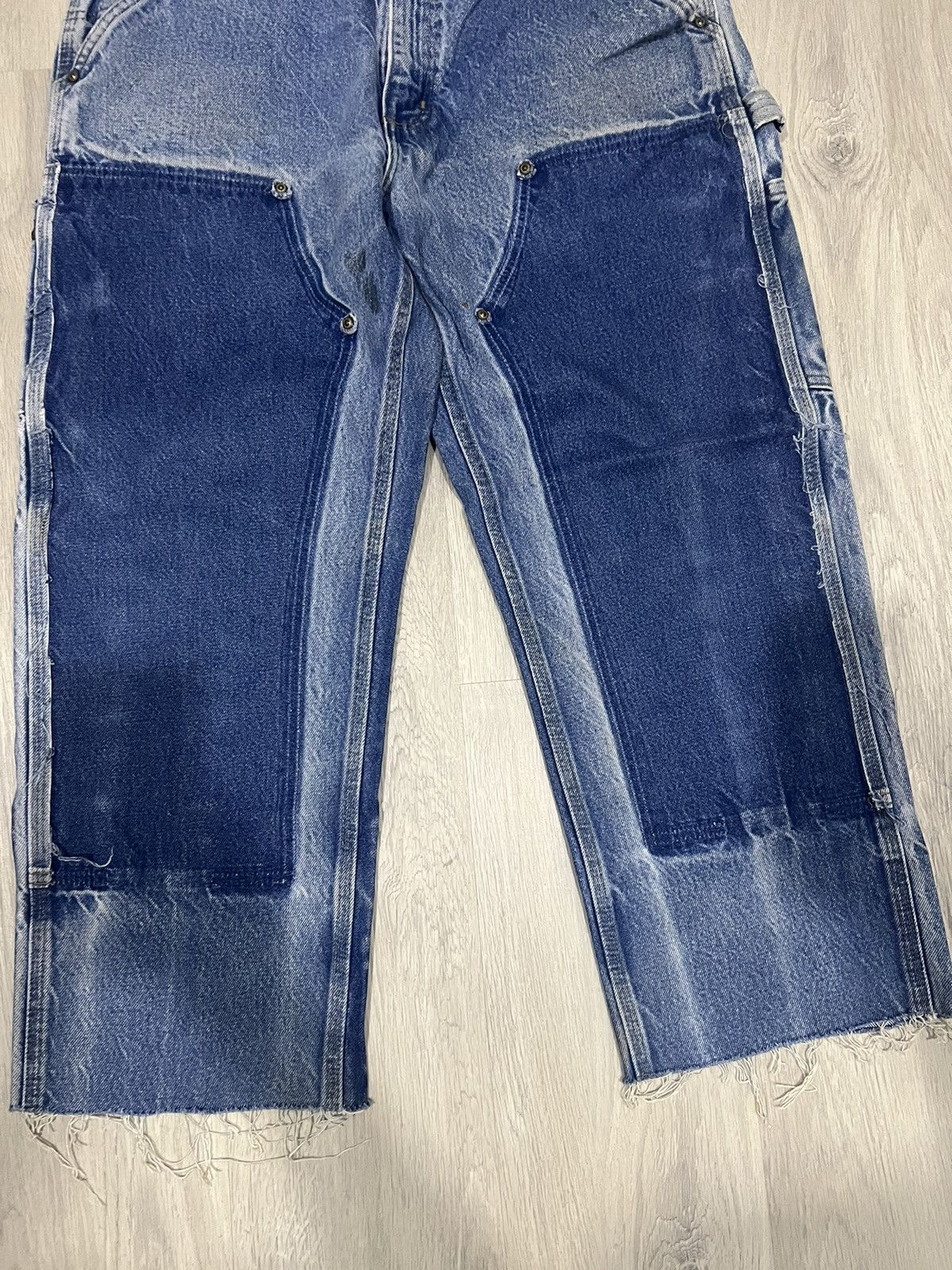 Carhartt × Carhartt Wip × Vintage Vintage Carhartt Denim Cutoff Logger B107 Size US 34 / EU 50 - 4 Thumbnail