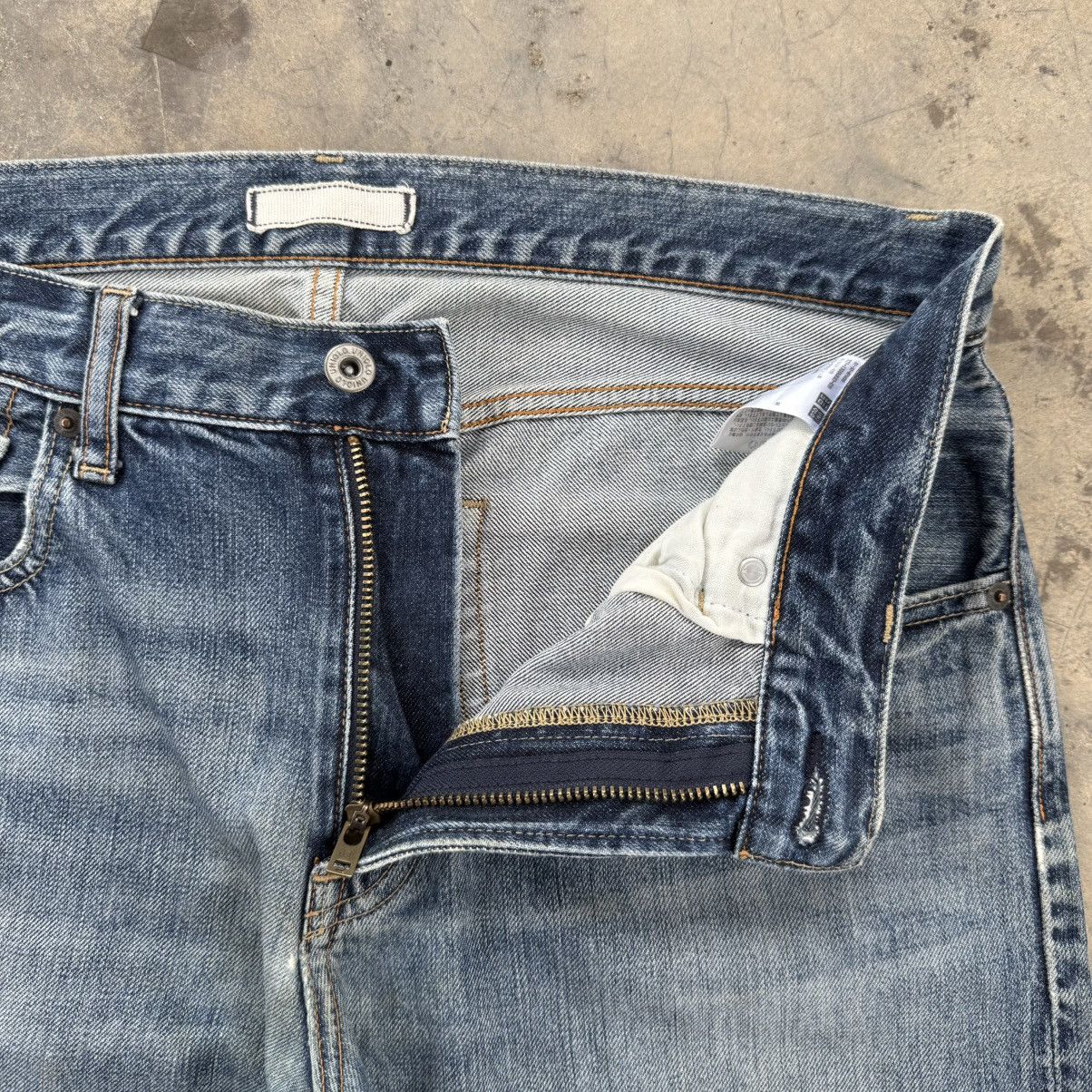 Japanese Brand VINTAGE JAPANESE SELVEDGE FADED JEAN DENIM PANTS Size US 34 / EU 50 - 7 Thumbnail