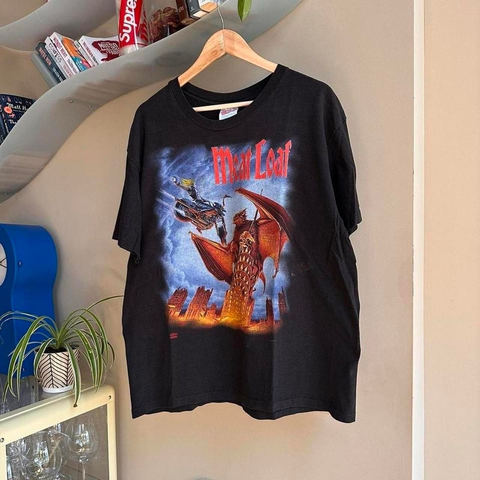 Band Tees × Vintage Vintage 1993 Meat Loaf Band T-Shirt Size US XL / EU 56 / 4 - 1 Thumbnail