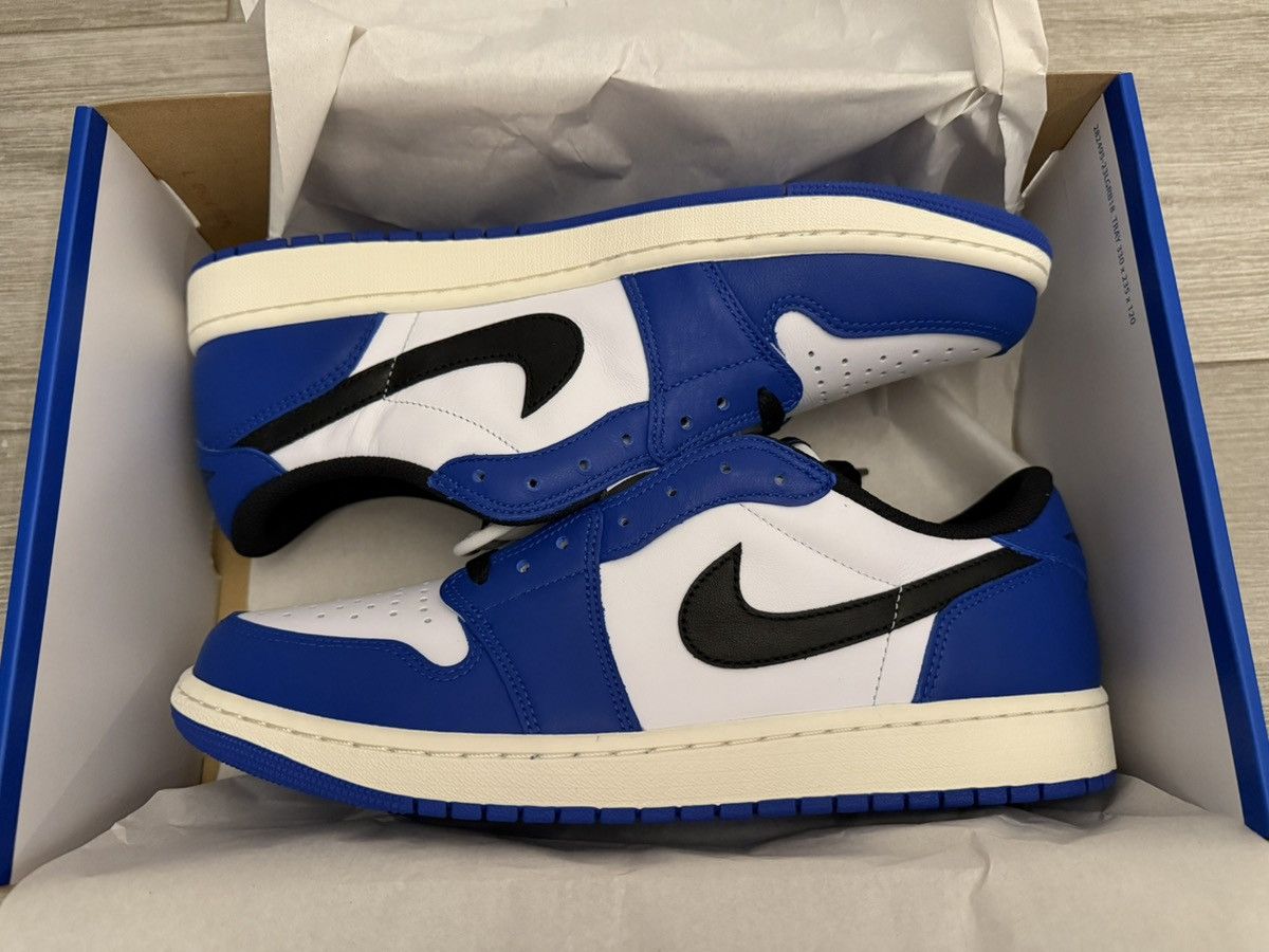 Jordan Brand Air Jordan 1 Retro Low OG White Black Game Royal Size 12 Size US 12 / EU 45 - 3 Thumbnail