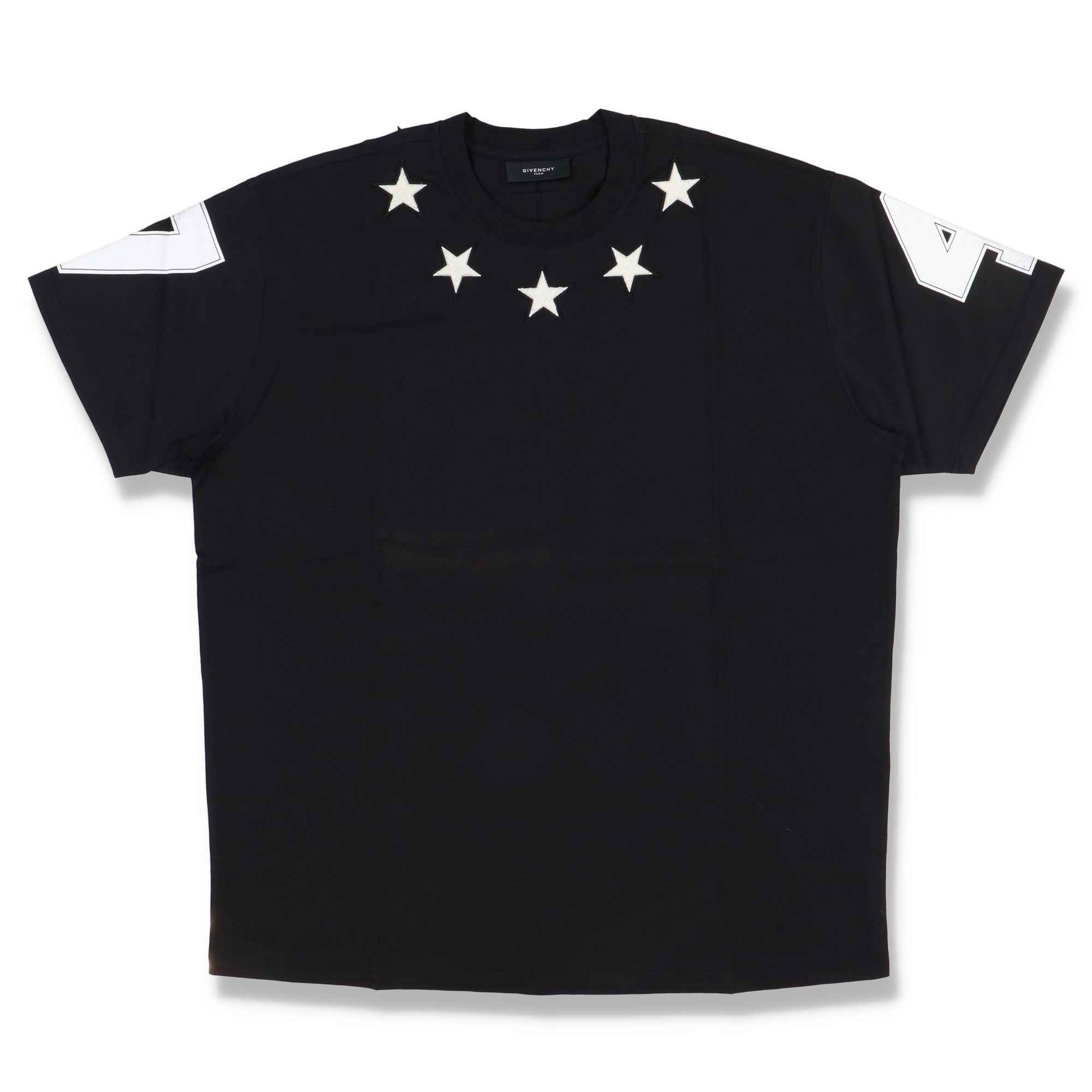 image of Givenchy Black And White Felt Stars Oversized T-Shirt, Men's (Size XL)