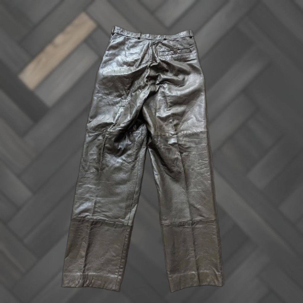 Vintage VINTAGE Saxony leather pants LAMBSKIN brown 30x32 motorcycle pants Mens XS? Size US 30 / EU 46 - 1 Thumbnail