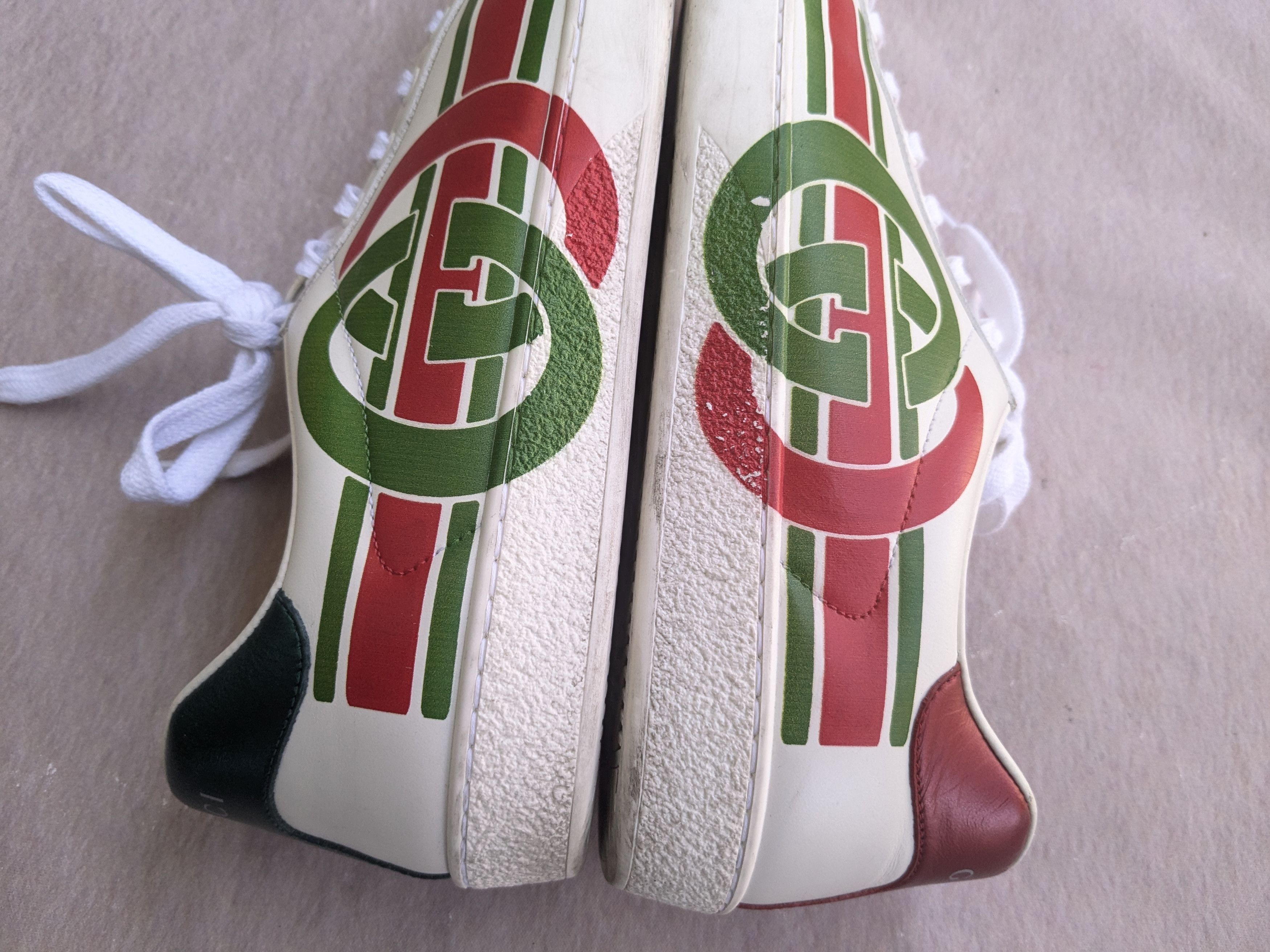 Gucci Gucci Ace Sneakers White Leather GG 7.5 Low Tops Size US 7.5 / EU 40-41 - 10 Thumbnail