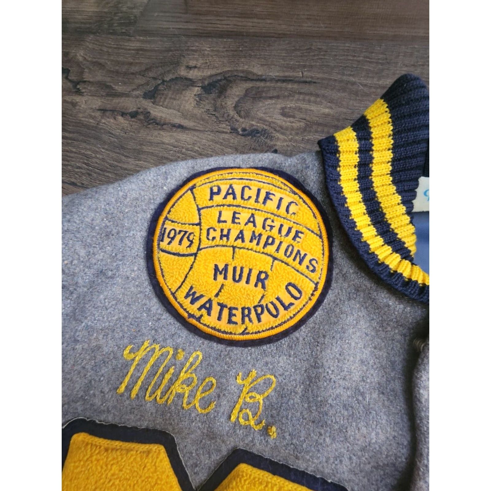 Vintage Vintage Albion John Muir High School Letterman Jacket Wool Gray 80s College Sports Football Varsity Mens Size US M / EU 48-50 / 2 - 3 Thumbnail