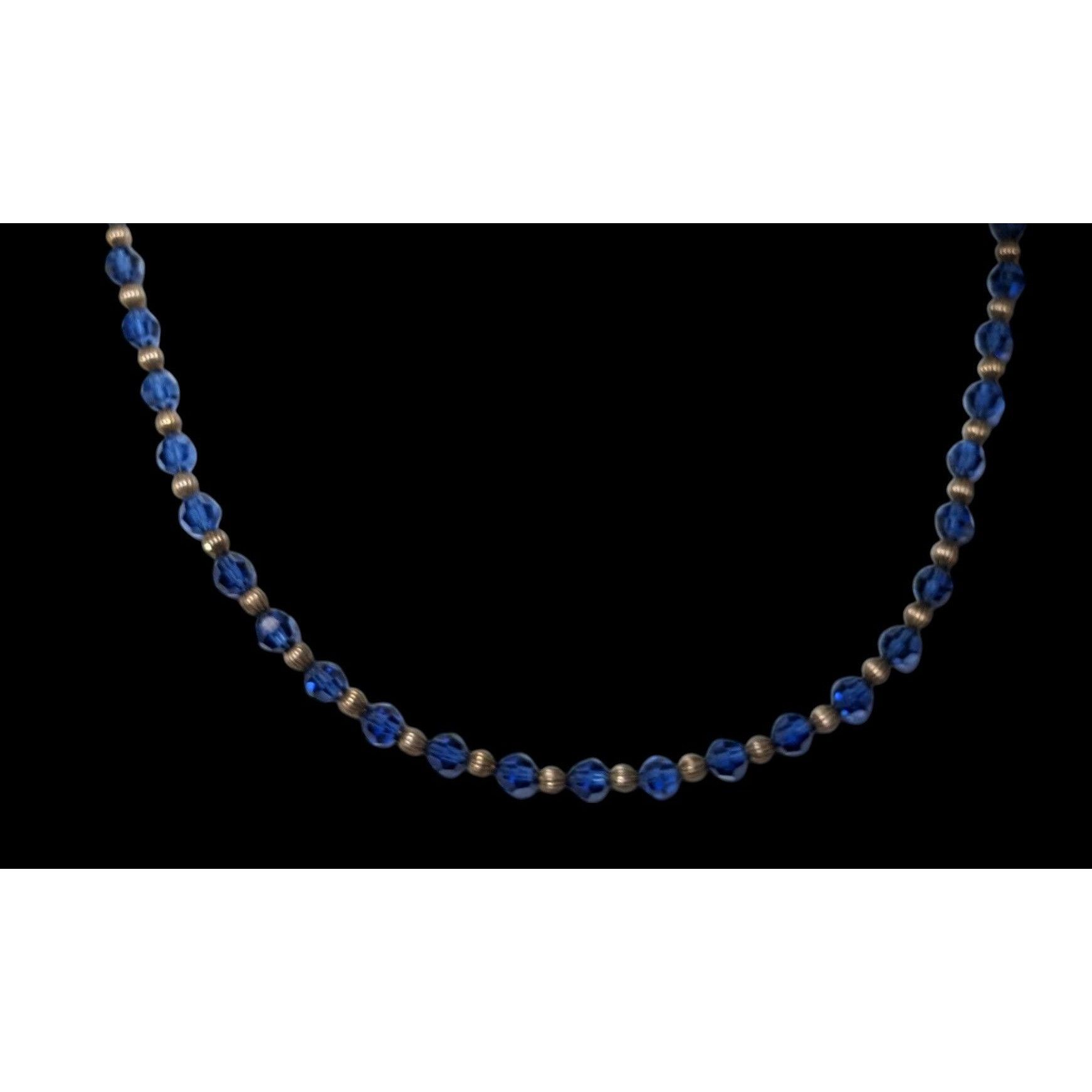 Other Casual Silver Tone And Blue Beaded Necklace Size ONE SIZE - 4 Thumbnail