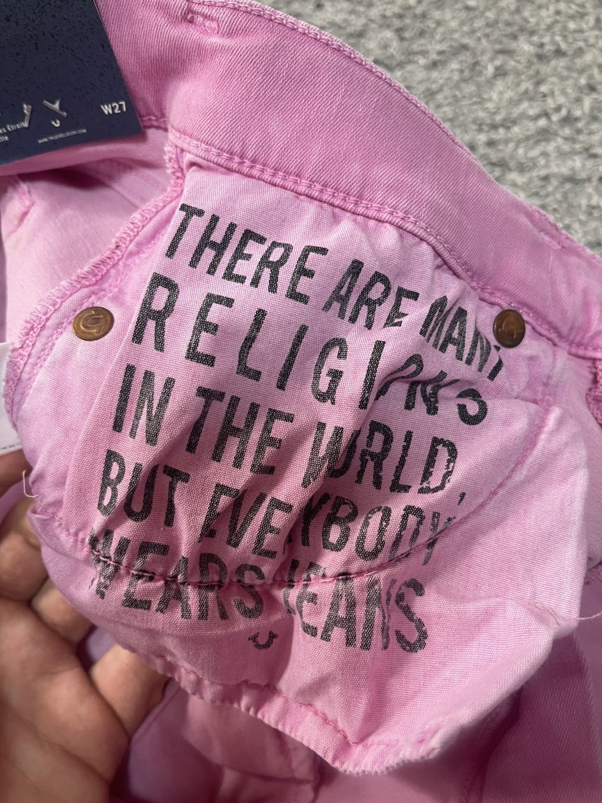 True Religion True Religion Halle Mid Rise Super Skinny NEW Pink size 27 Size 26" / US 2 / IT 38 - 20 Thumbnail