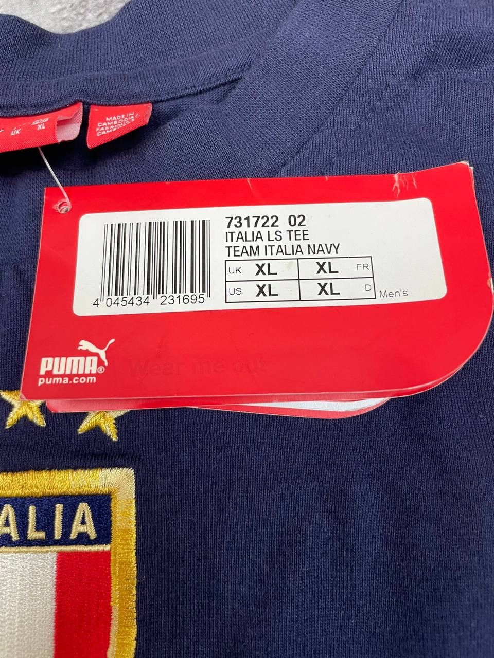 Puma Puma NWT Men Long Sleeve T-Shirt Italia Navy Blue Size XL Size US XL / EU 56 / 4 - 5 Thumbnail