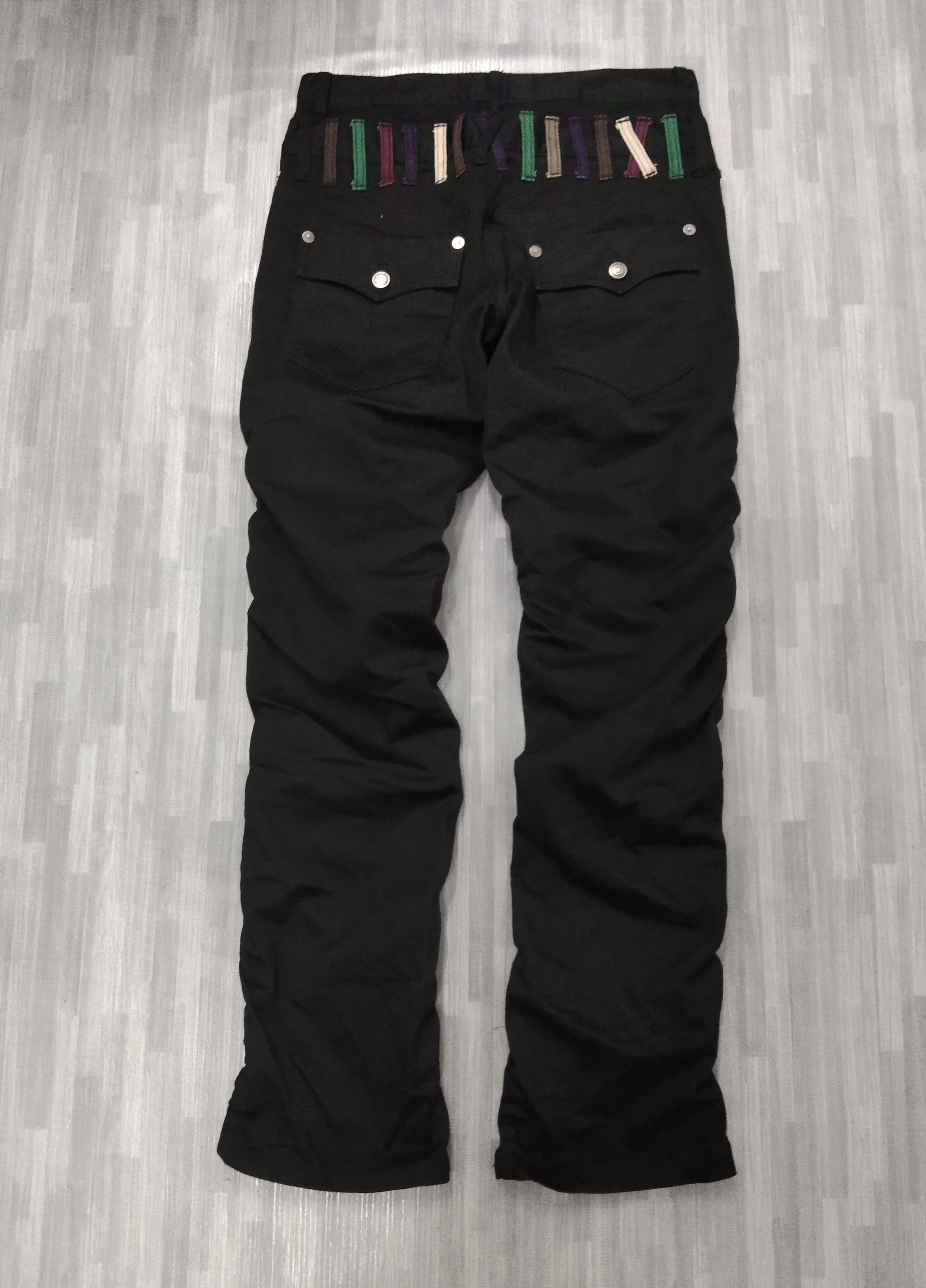 Japanese Brand BLACK DOUBLE WAIST MULTIZIPPER NYLAUS PANTS Size US 29 - 3 Thumbnail