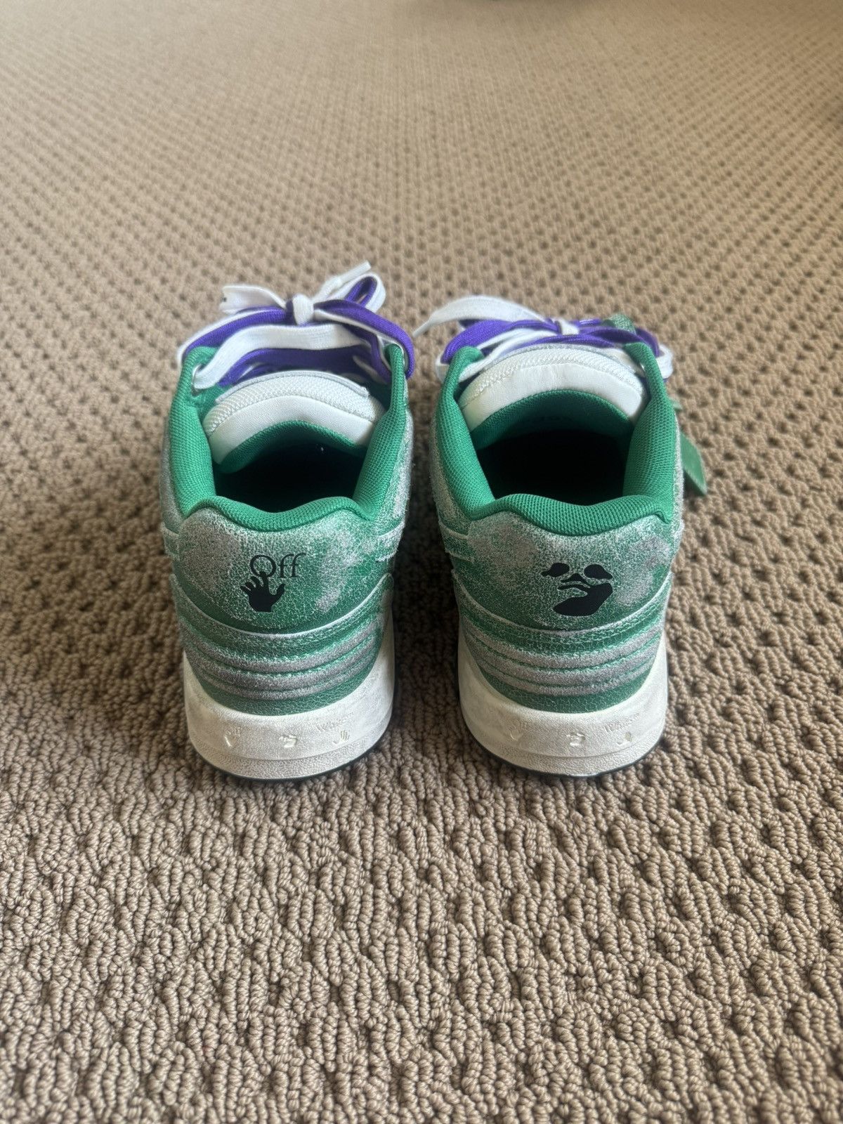 Off-White Off-White Out of Office Vintage Leather 'White Green' Size US 6 / EU 39 - 4 Thumbnail