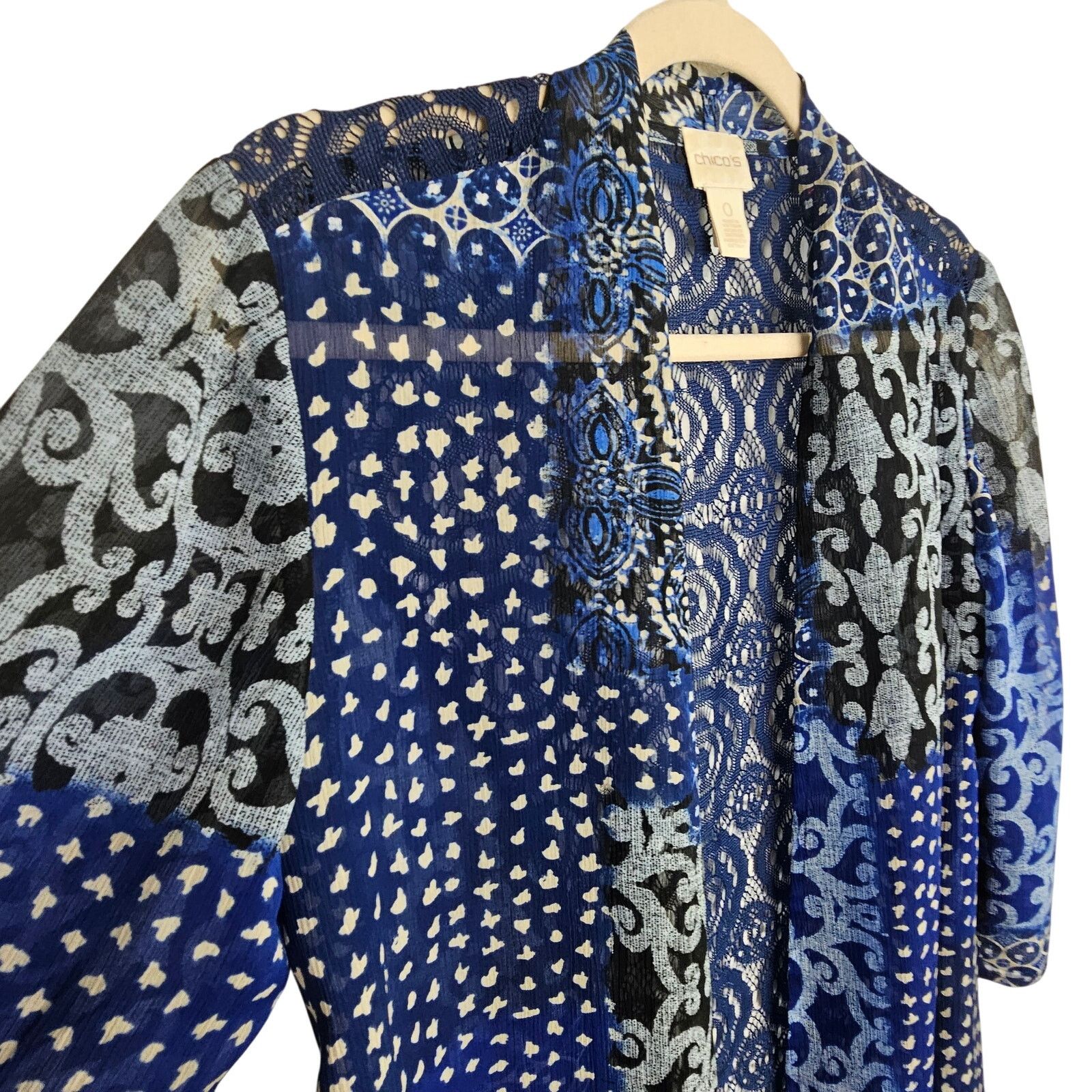 Chicos Chicos Floral Dream Lace Back Kimono Size S Duster Cardigan Size S / US 4 / IT 40 - 5 Thumbnail