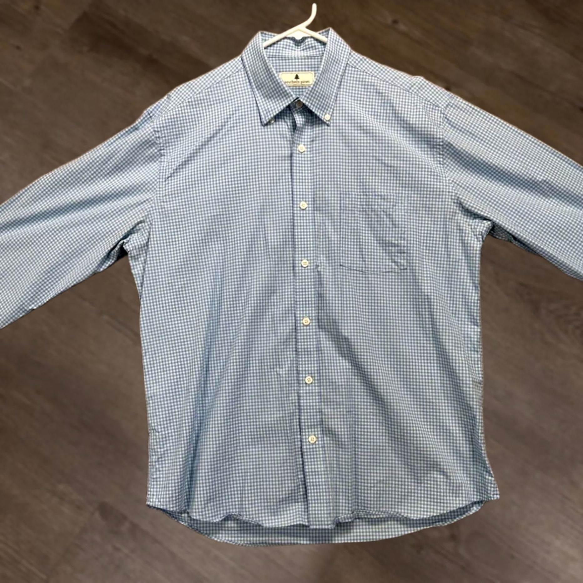 Southern Proper Southern Pro Southern Pines Button-Down Shirt Mens Large Blue Checkered Long Sleeve Cotton Shirt Size US L / EU 52-54 / 3 - 1 Thumbnail