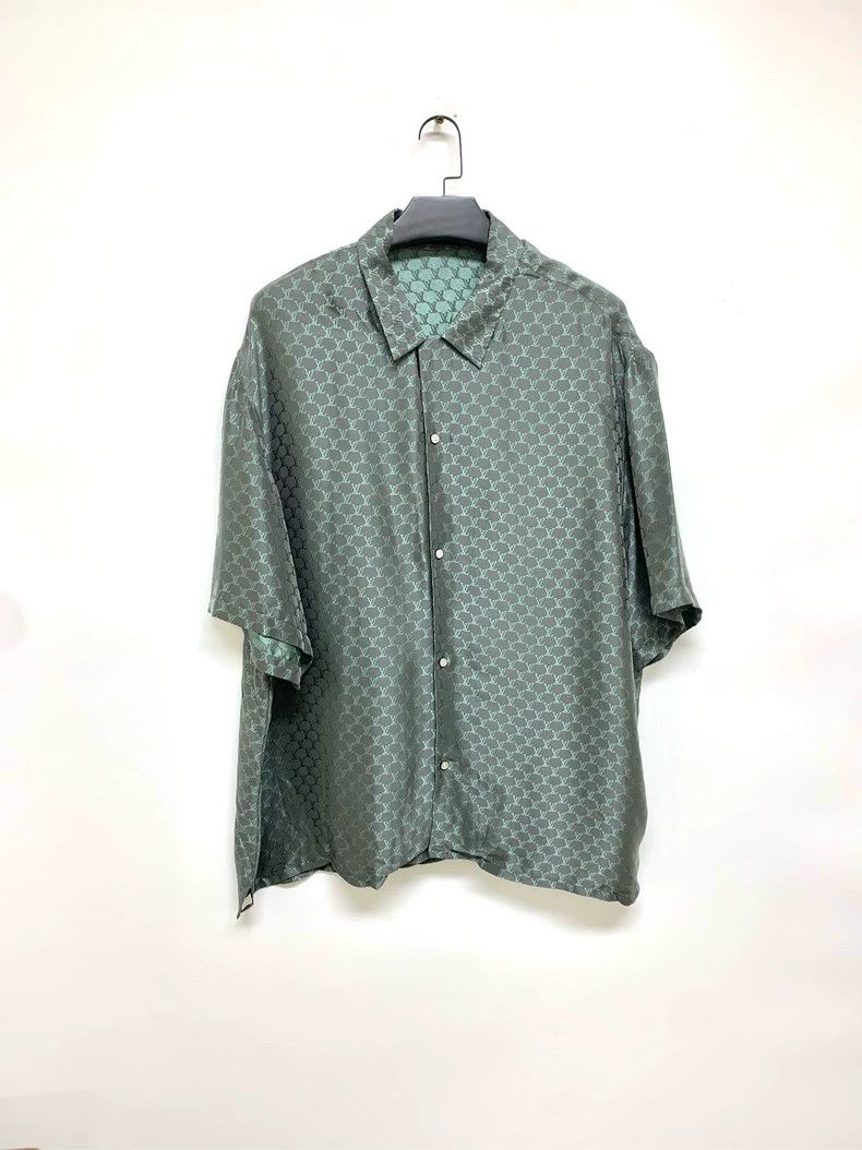 Louis Vuitton LOUIS VUITTON size 5l Full logo jacquard Cuban collar shor Size US M / EU 48-50 / 2 - 1 Thumbnail