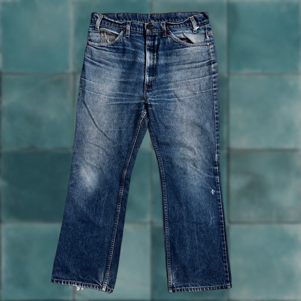 VINTAGE Levi's 517 Jeans Men 34 Blue Flare Bootcut 80s USA Cotton