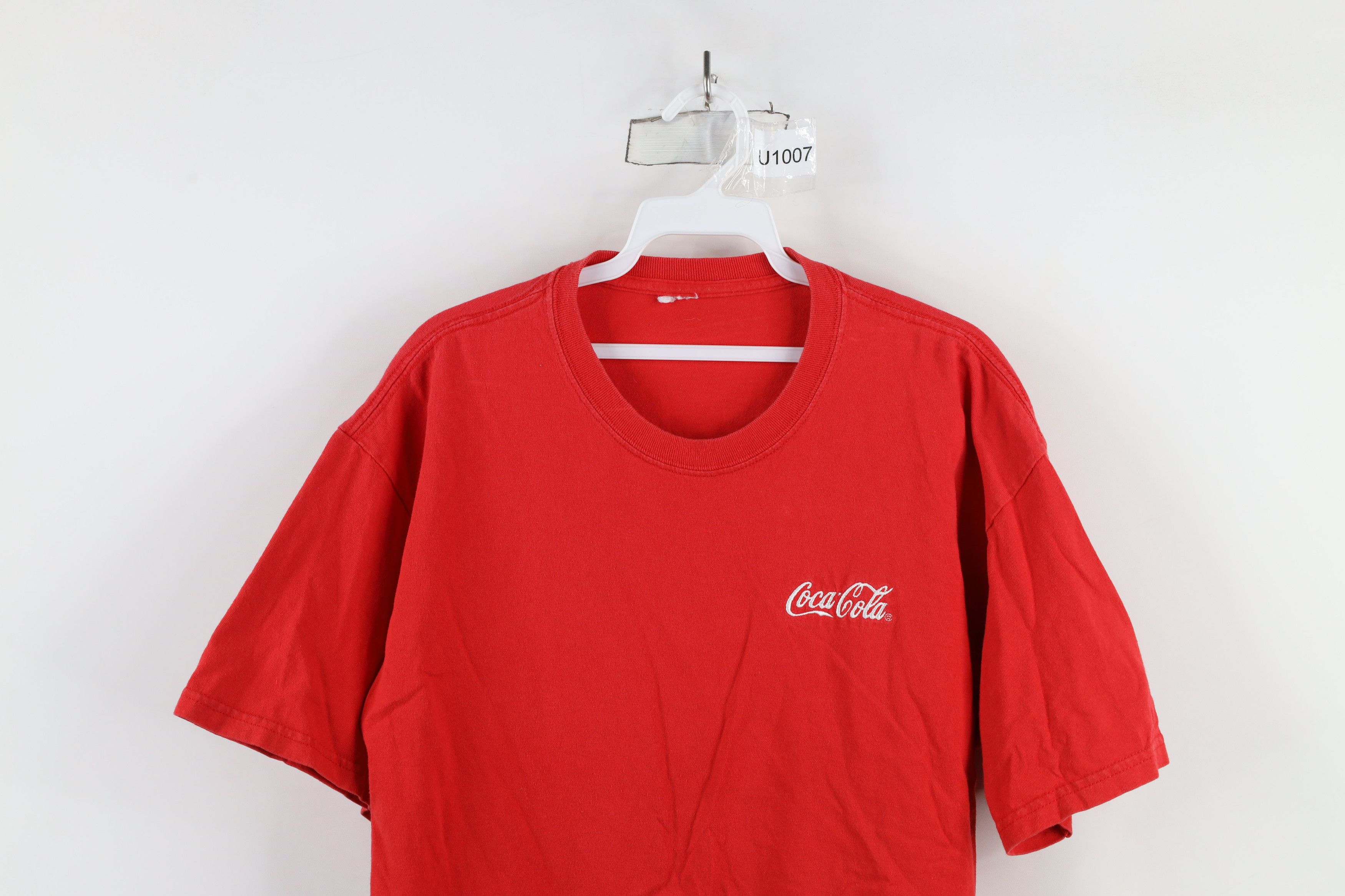 Vintage Vintage 90s Coca Cola Spell Out Short Sleeve T-Shirt Red Size US L / EU 52-54 / 3 - 2 Thumbnail