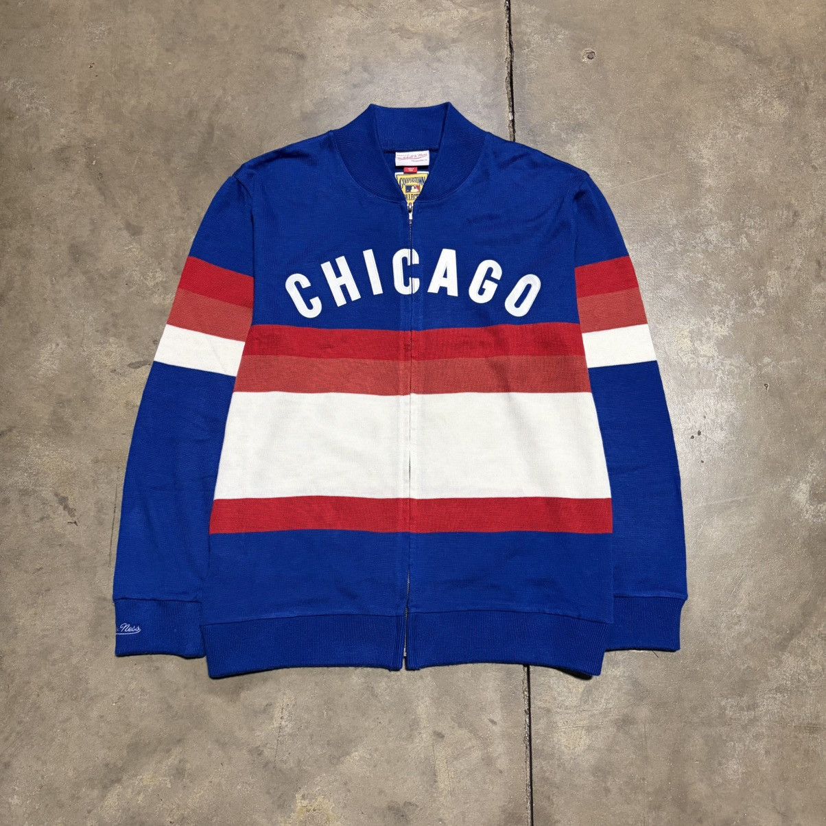 Mitchell & Ness Mitchell Ness Chicago Cubs Track Jacket Sweater Knitwear Size US XL / EU 56 / 4 - 1 Thumbnail