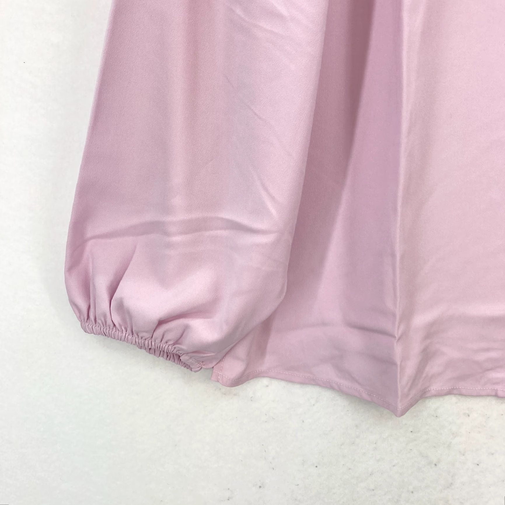 J.Crew J.Crew Puff Sleeve Satin Back Crepe Top Women's XL Tall Pink Keyhole Neckline Shirt Size XL / US 12-14 / IT 48-50 - 2 Thumbnail
