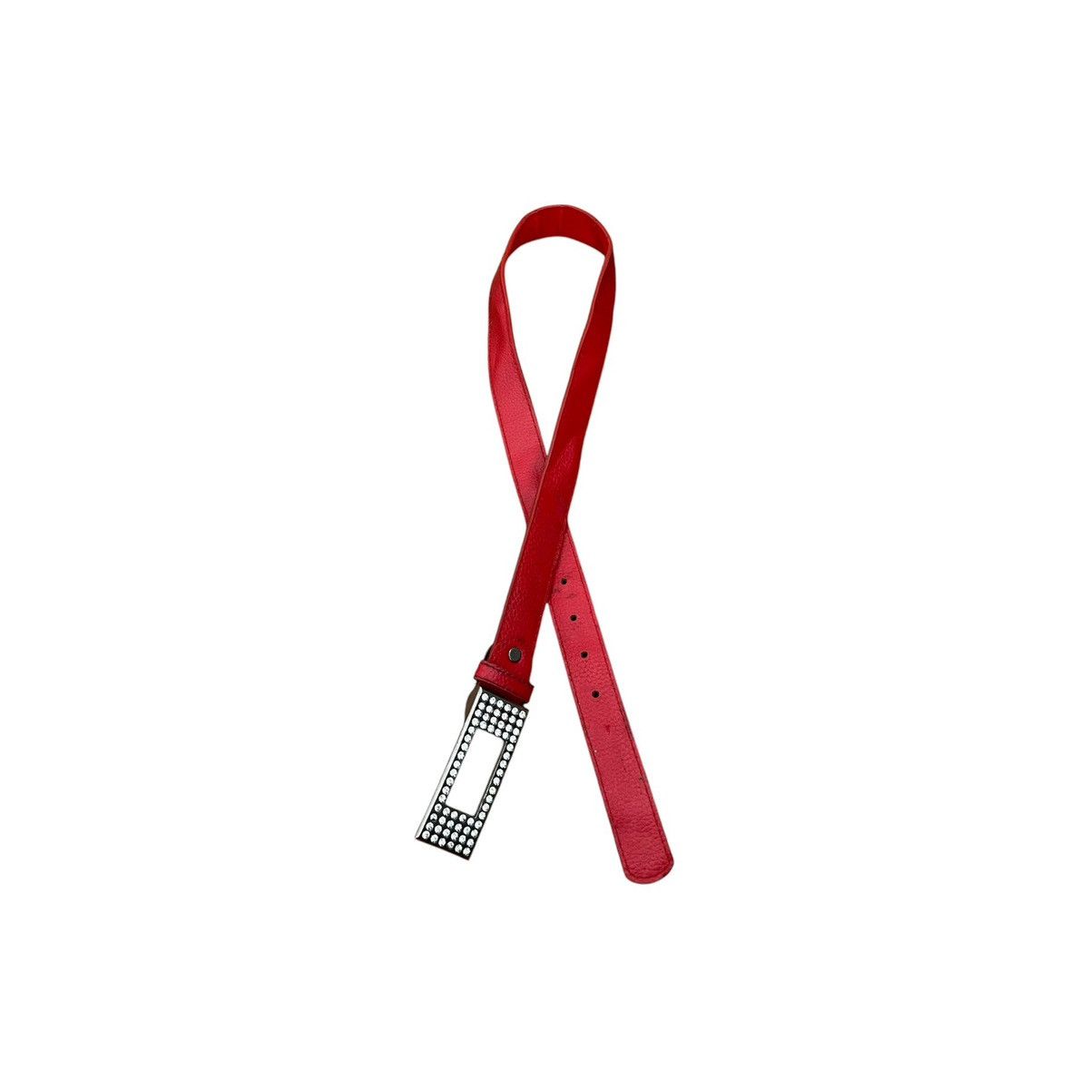 Beauty Beast × Japanese Brand Red crystal buckle belt looks like guess prada Size ONE SIZE - 1 Thumbnail