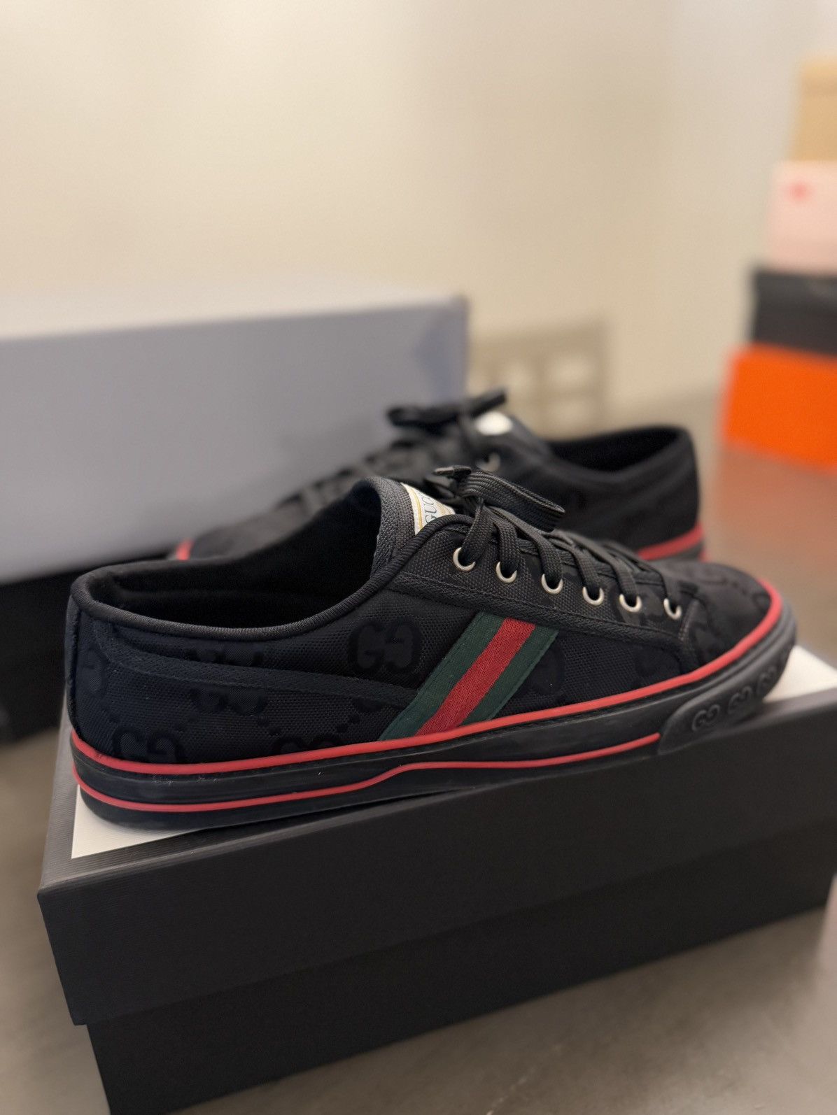Gucci 12G/12.5US Gucci 1977 Tennis Sneakers GG Canvas Size US 12.5 / EU 45-46 - 3 Thumbnail
