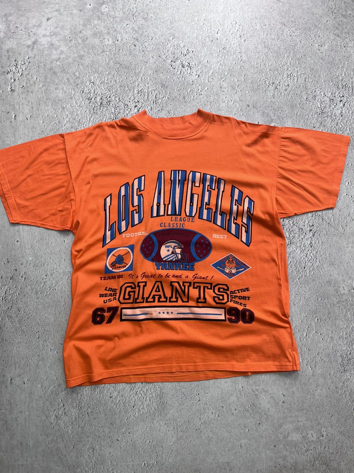 MLB × Vintage Vintage 90s RARE LOS ANGELES Giants NFL T- Shirt LONGSLEEVE Size US XL / EU 56 / 4 - 1 Thumbnail