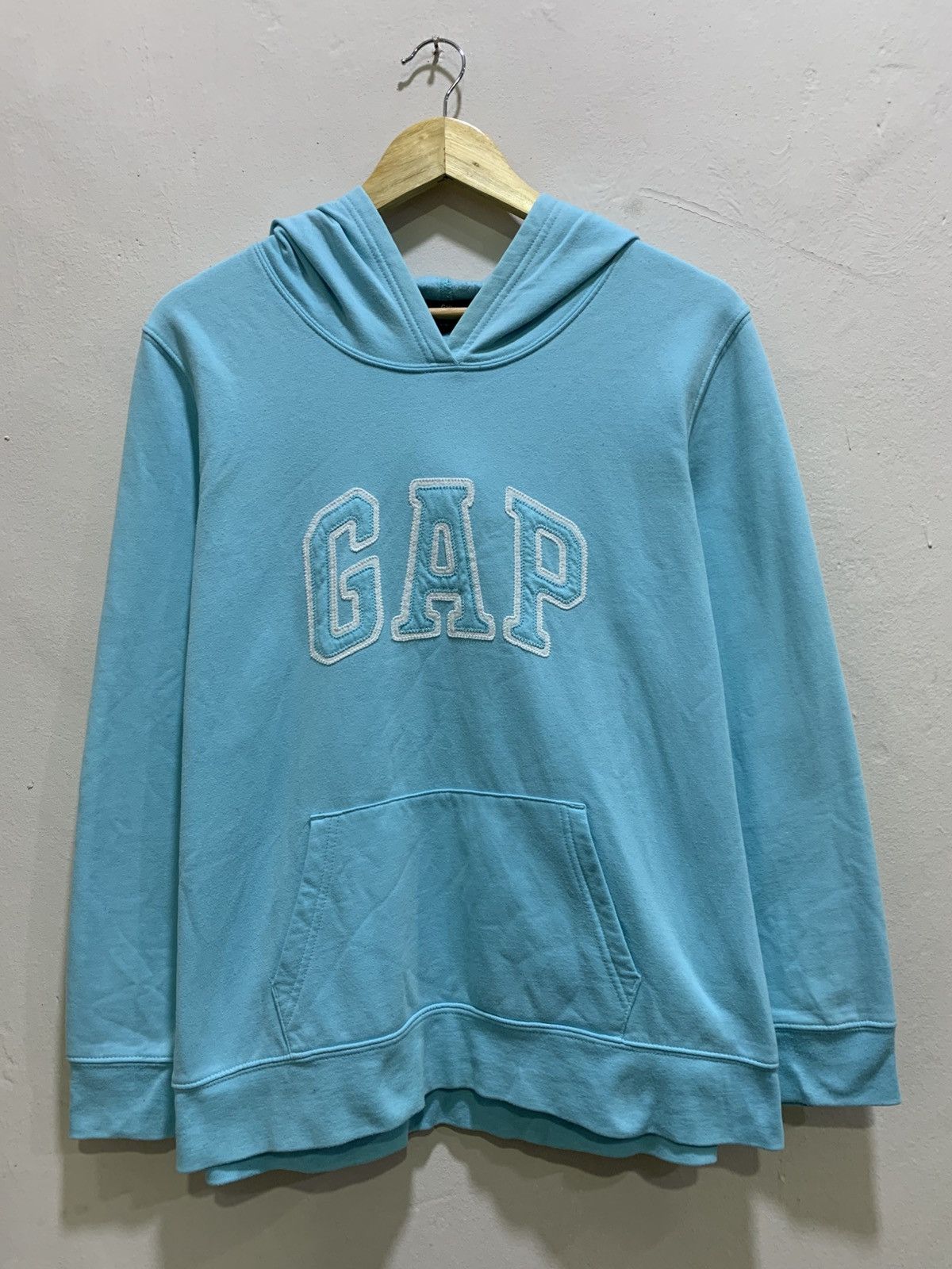 Gap Vintage GAP Hoodie Turquoise Pullover Hoodie Size US XL / EU 56 / 4 - 1 Thumbnail