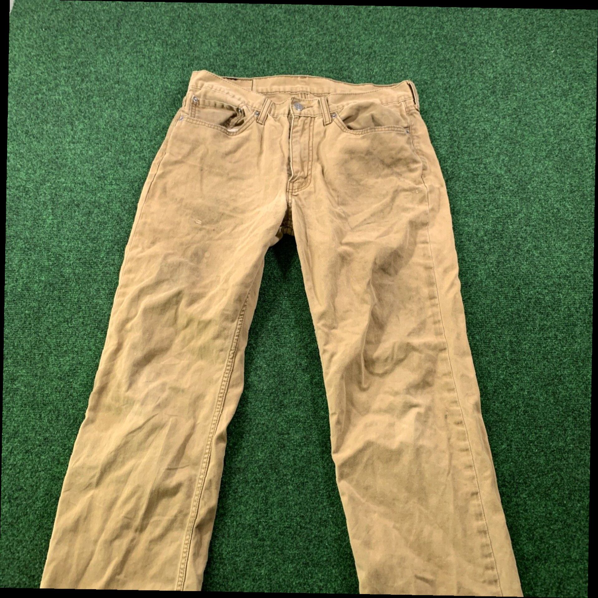 Vintage Levi Strauss & Co. Jean's Beige/Brown 34/34 work pants Size US 34 / EU 50 - 1 Thumbnail