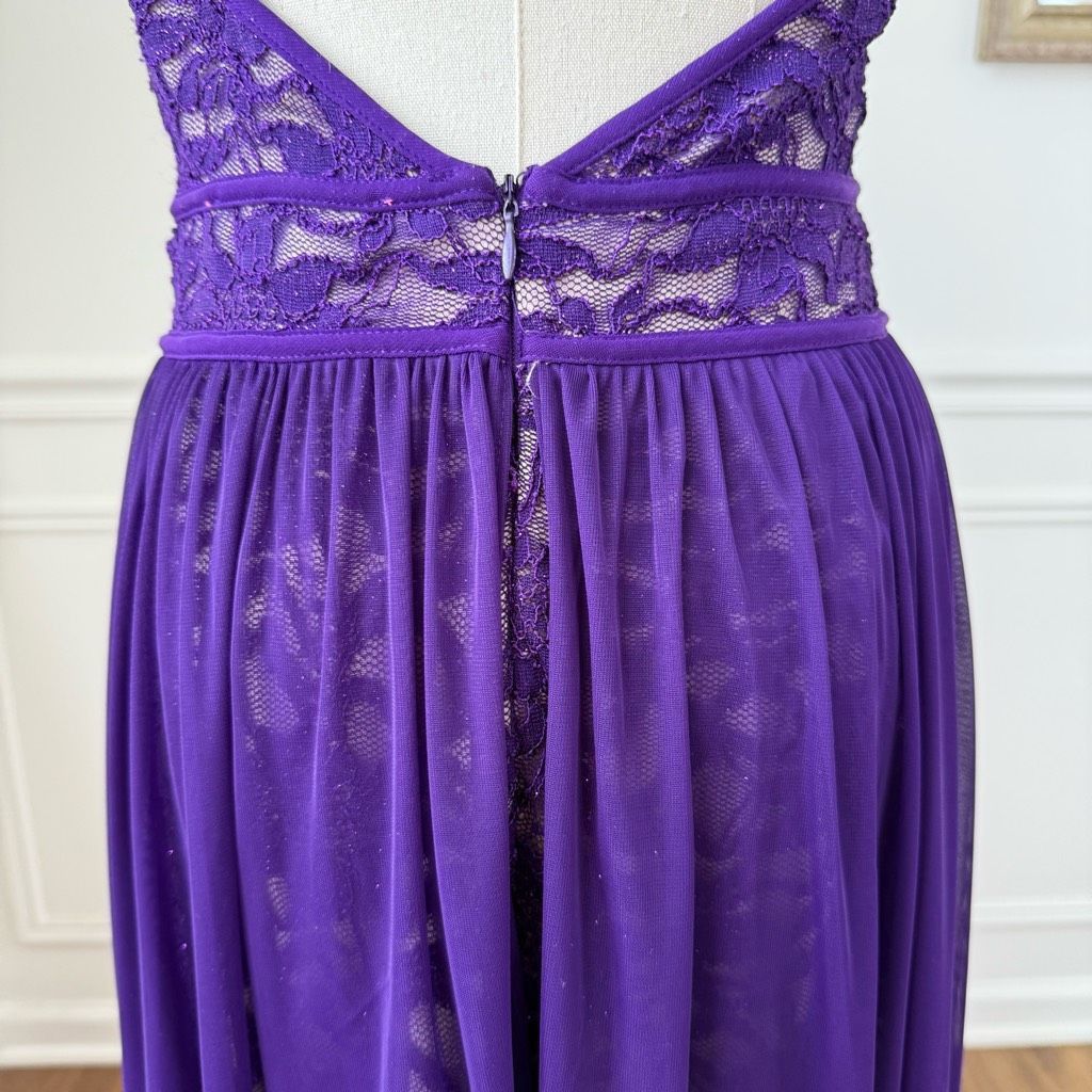 Other Morgan & Co. Keyhole High Low Purple Open Back Dress 11 12 Size XL / US 12-14 / IT 48-50 - 7 Thumbnail
