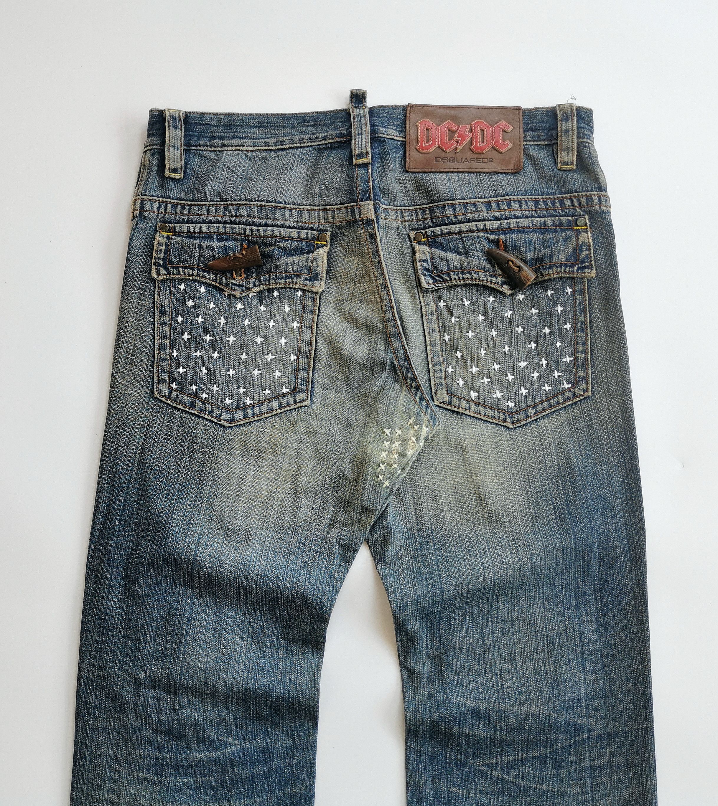 Dsquared2 Flare Mudwash Jeans Dsquared2 Patchwork Sashiko Size US 34 / EU 50 - 10 Thumbnail