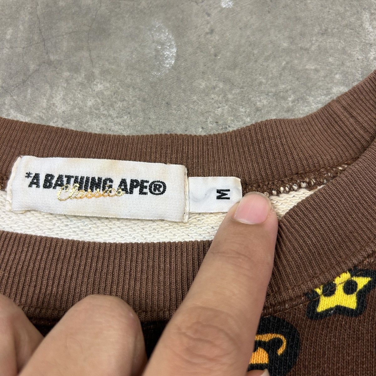 Bape × Vintage 2000s BAPE Monogram Sweatshirt Size US L / EU 52-54 / 3 - 7 Thumbnail