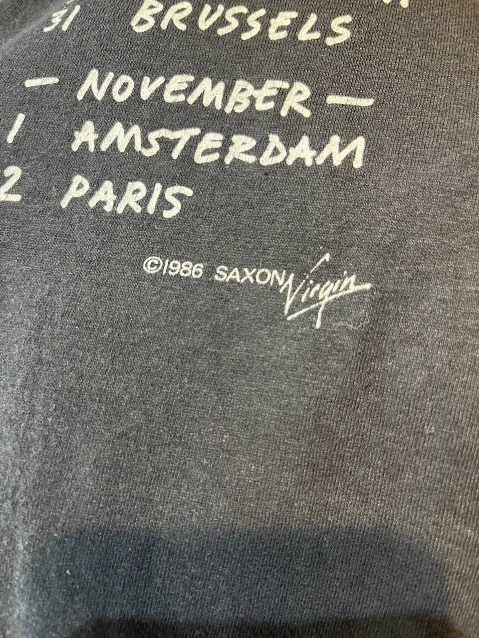 Band Tees VERY RARE SAXON TOUR 1986-87 Size US XL / EU 56 / 4 - 5 Thumbnail