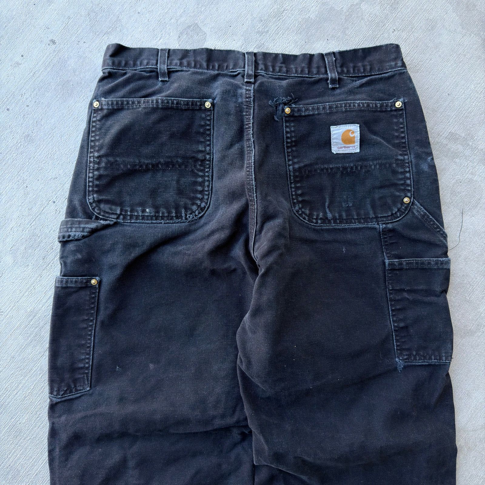 Carhartt × Vintage Vintage Y2K Carhartt black double knee work carpenter pants Size US 33 - 6 Thumbnail