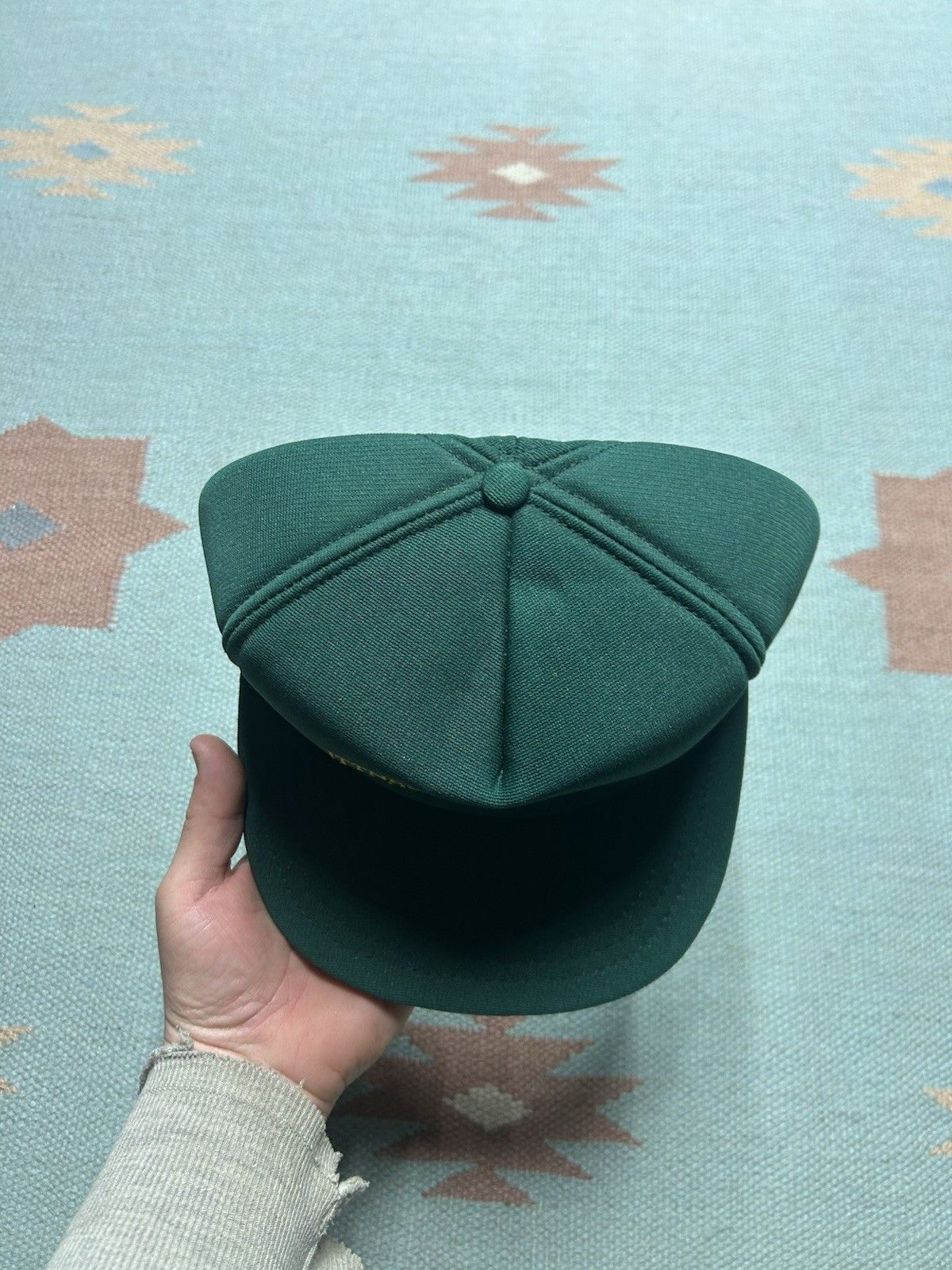 Vintage Vtg 80 snap hat Ittner bean & grain Michigan farm forest USA Size ONE SIZE - 3 Thumbnail