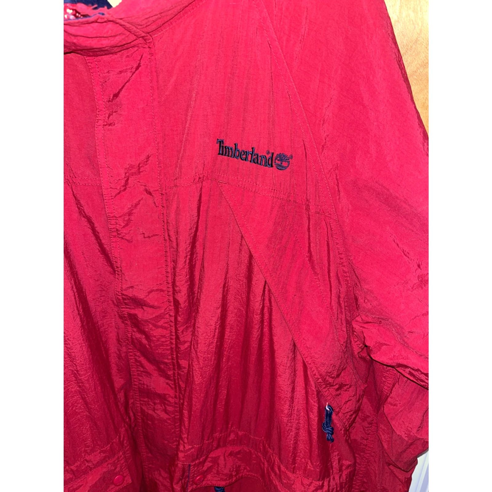 Timberland VINTAGE Timberland Windbreaker Jacket Men XXL Red Summer Spring Fall Casual Travel Nylon Zipper Pockets Hiking Golf Size US XXL / EU 58 / 5 - 2 Thumbnail