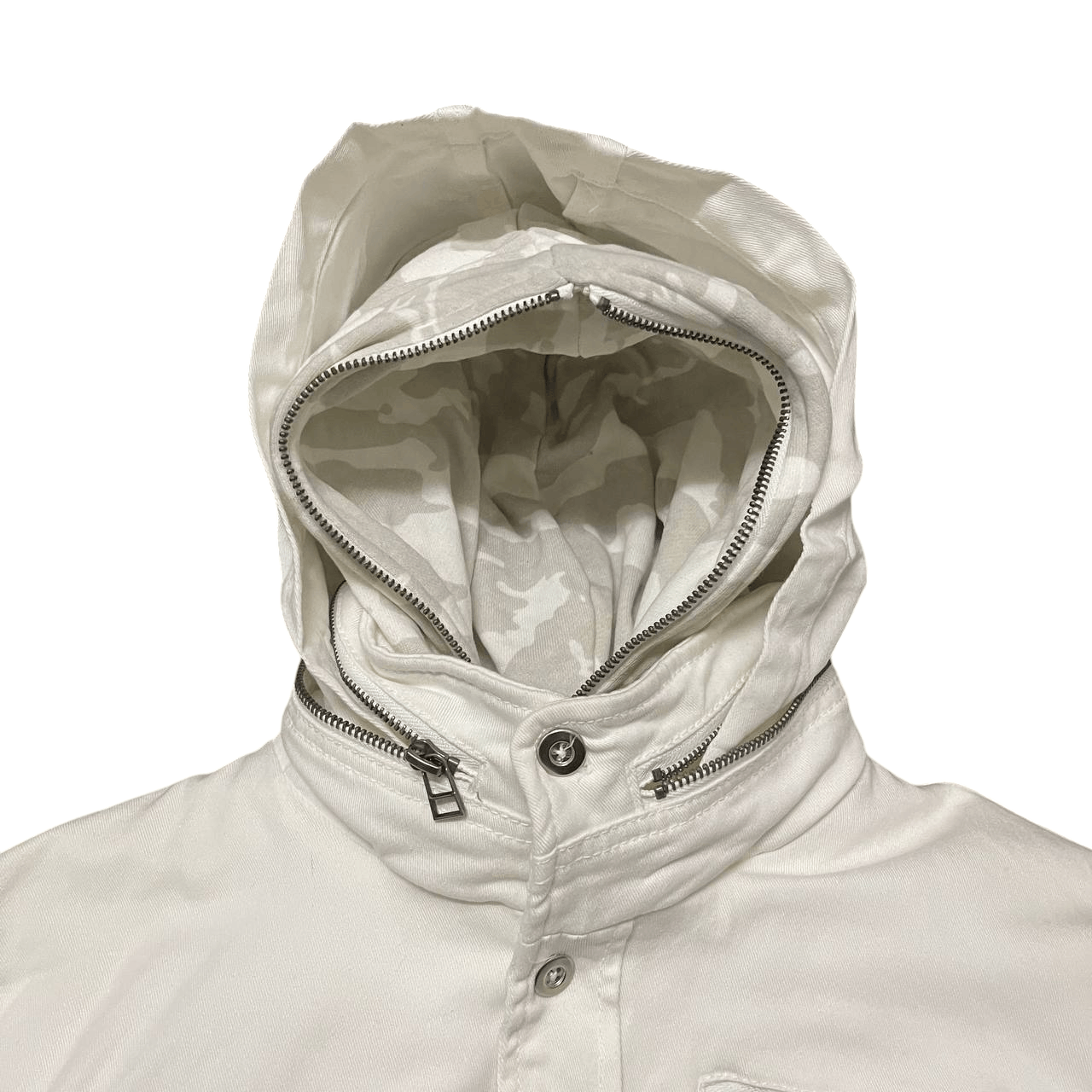 In The Attic Vintage In The Attic Double Hooded Button Full Zipper Jacket Size US L / EU 52-54 / 3 - 6 Thumbnail