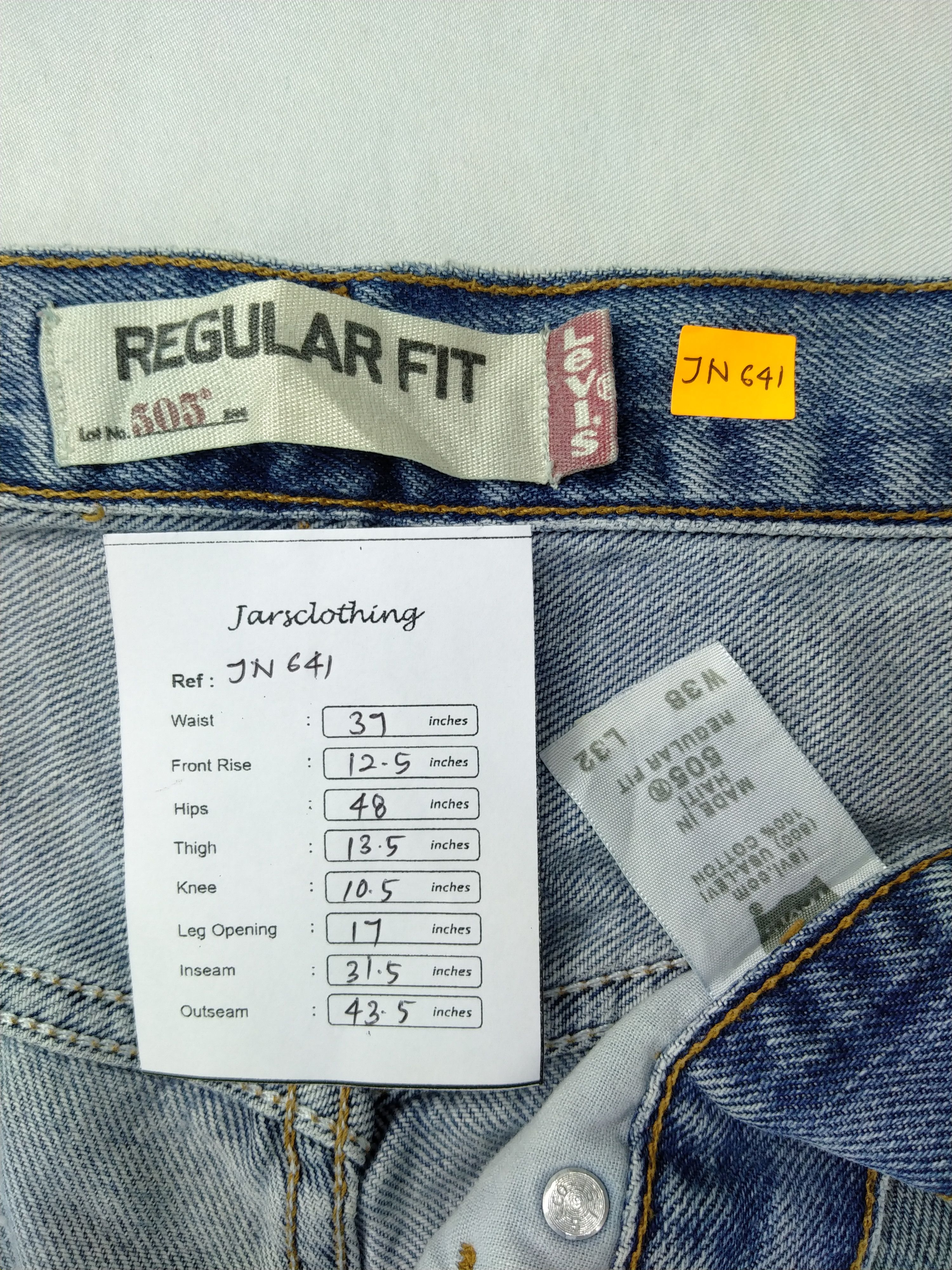Levi's BlueVintage Levi's 505 Regular Fit Denim 37 x 31.5 -JN641 Size US 37 - 8 Thumbnail