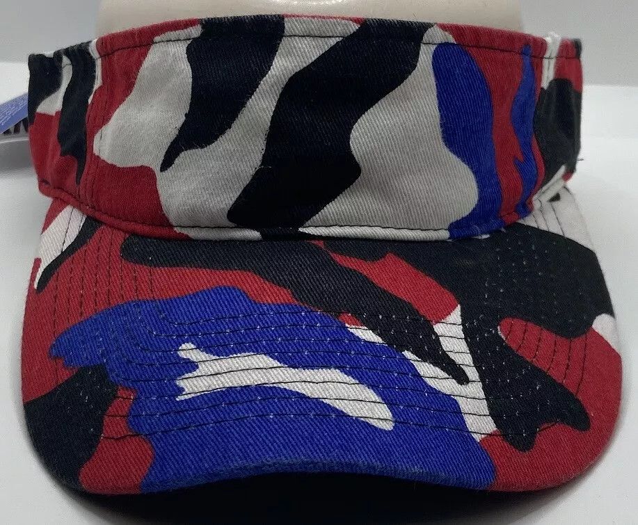 Other Sun Visor - Adjustable - Red/White/Blue/Black Pattern Size ONE SIZE - 2 Thumbnail