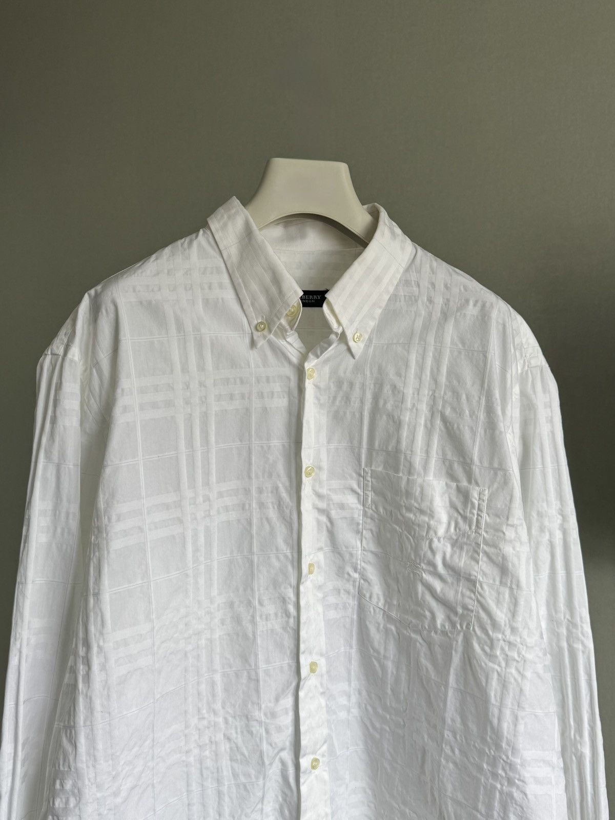 Burberry × Vintage Burberry Whithe shirt 5XL Size US XXL / EU 58 / 5 - 4 Thumbnail