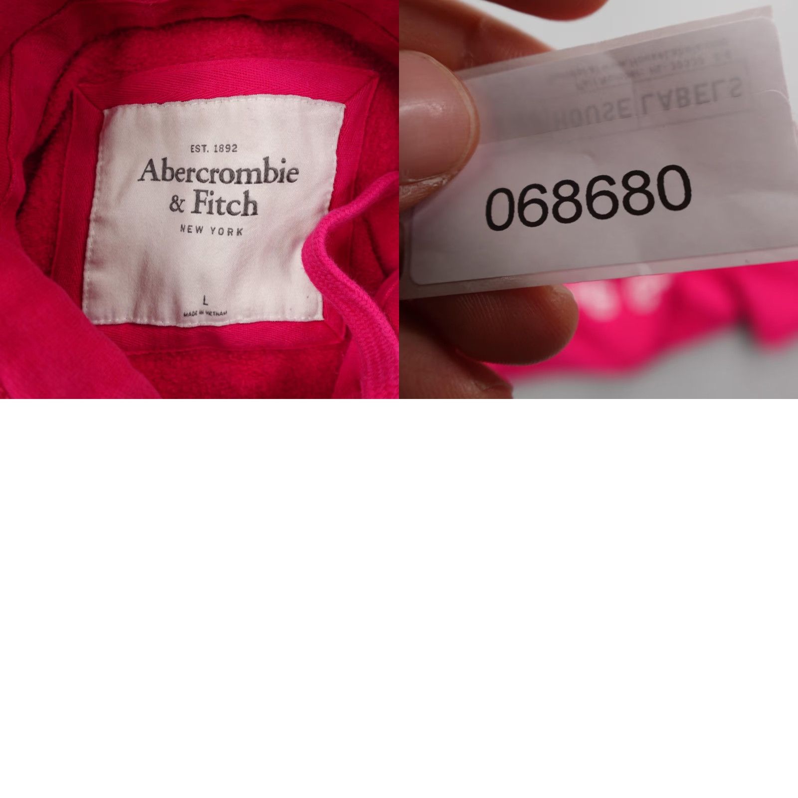 Abercrombie & Fitch VINTAGE Abercrombie & Fitch Hoodie Womens L Pink Full Zip A&F NY Sweatshirt Y2K Womens Size L / US 10 / IT 46 - 8 Thumbnail