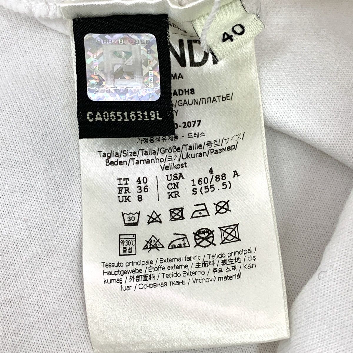 Fendi Fendi White Logo Printed Cuffed Casual Sweatpants K26WX Size 27" / US 4 / IT 40 - 7 Thumbnail