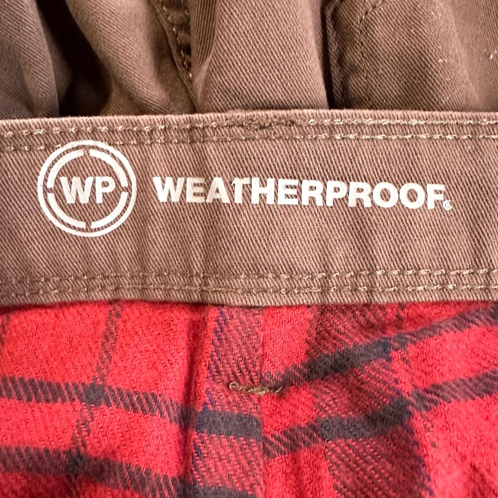 Weatherproof Weatherproof Mens Pants Chino Straight Lined Plaid Cedar Brown 40x30 Fall Winter Casual Workwear Mens Size US 40 / EU 56 - 5 Thumbnail