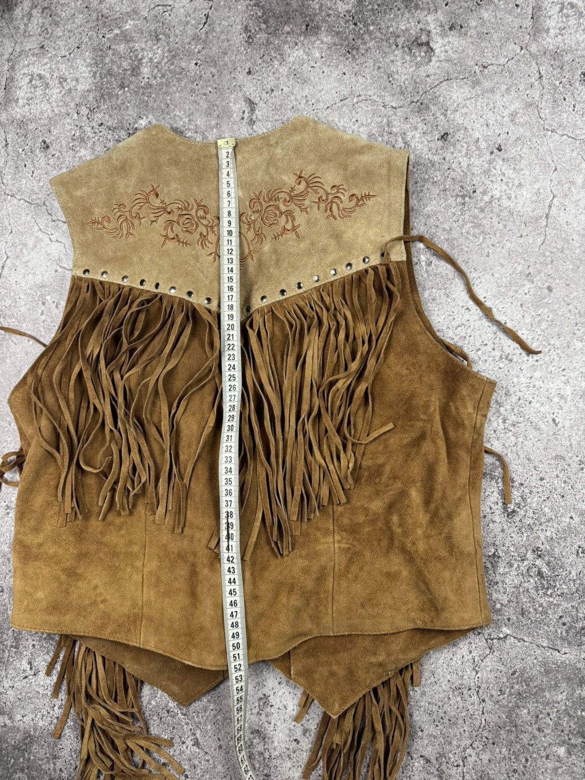 Cowboy Equipment Stars & Stripes 00s vintage real leather suede western vest Size M / US 6-8 / IT 42-44 - 12 Thumbnail