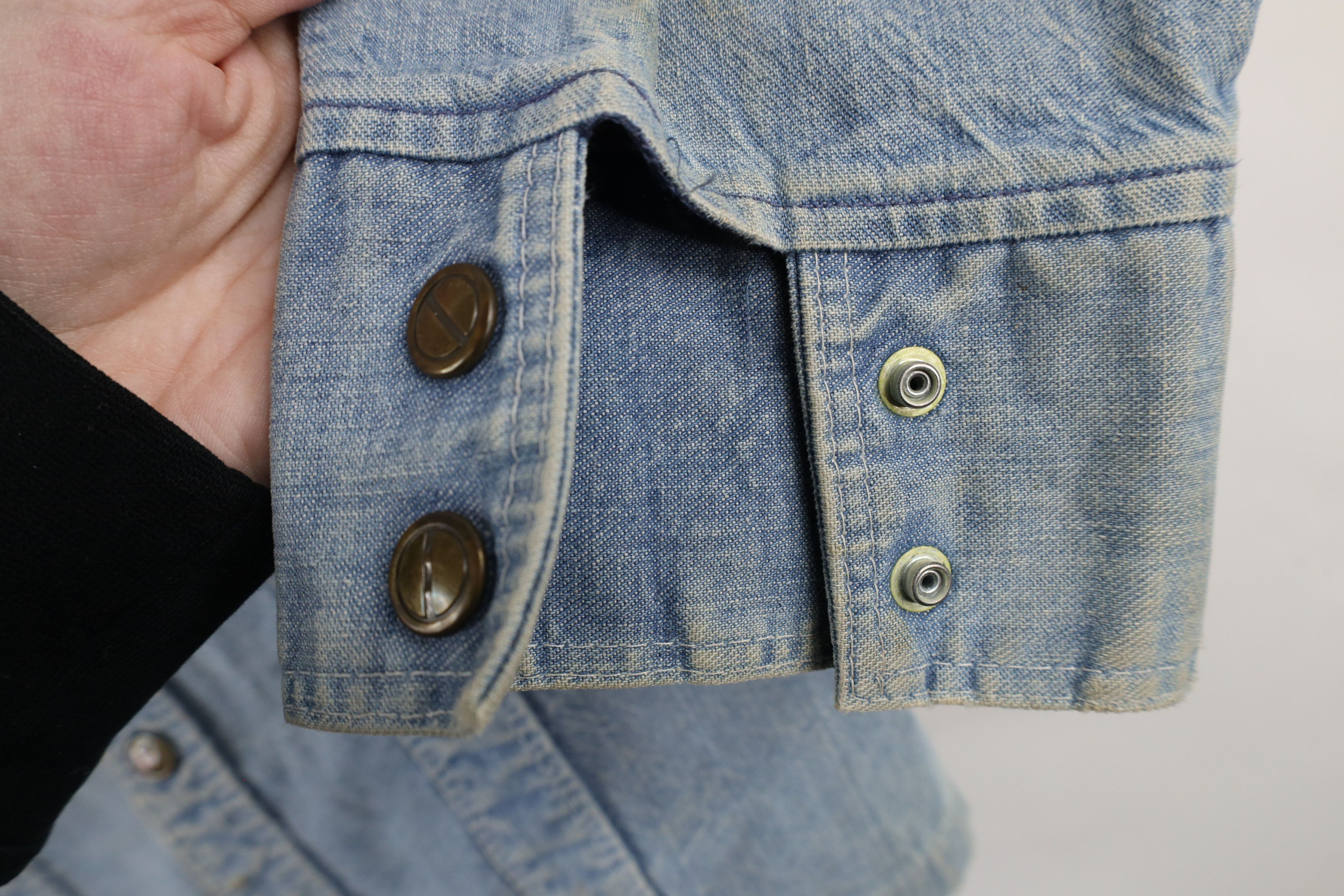 Vintage Vintage 50s 60s Streetwear Denim Button Shirt Jacket USA Size M / US 6-8 / IT 42-44 - 6 Thumbnail
