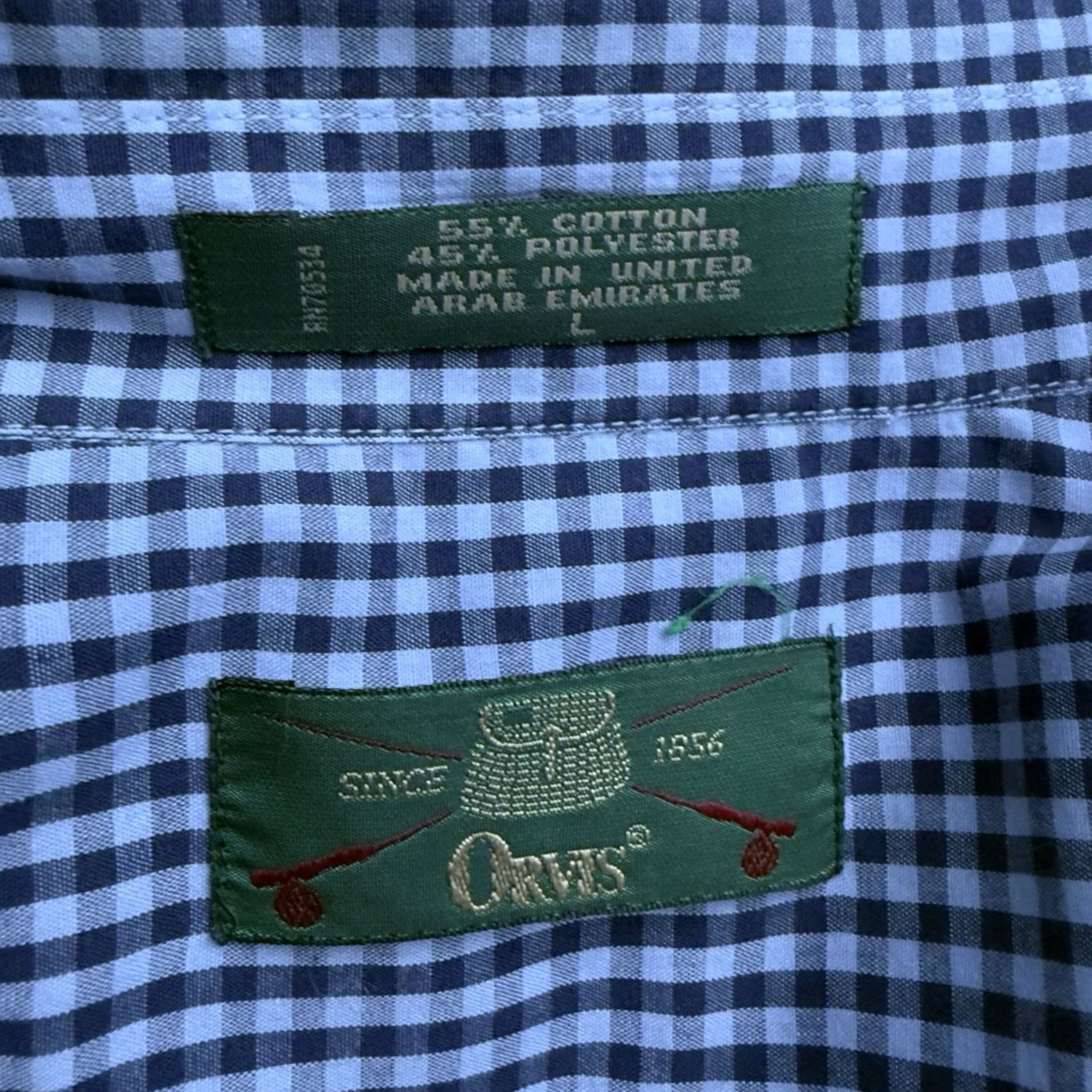 Orvis Orvis Blue Cotton Blend Long Sleeve Button-Down Shirt Mens Size L Size US L / EU 52-54 / 3 - 4 Thumbnail