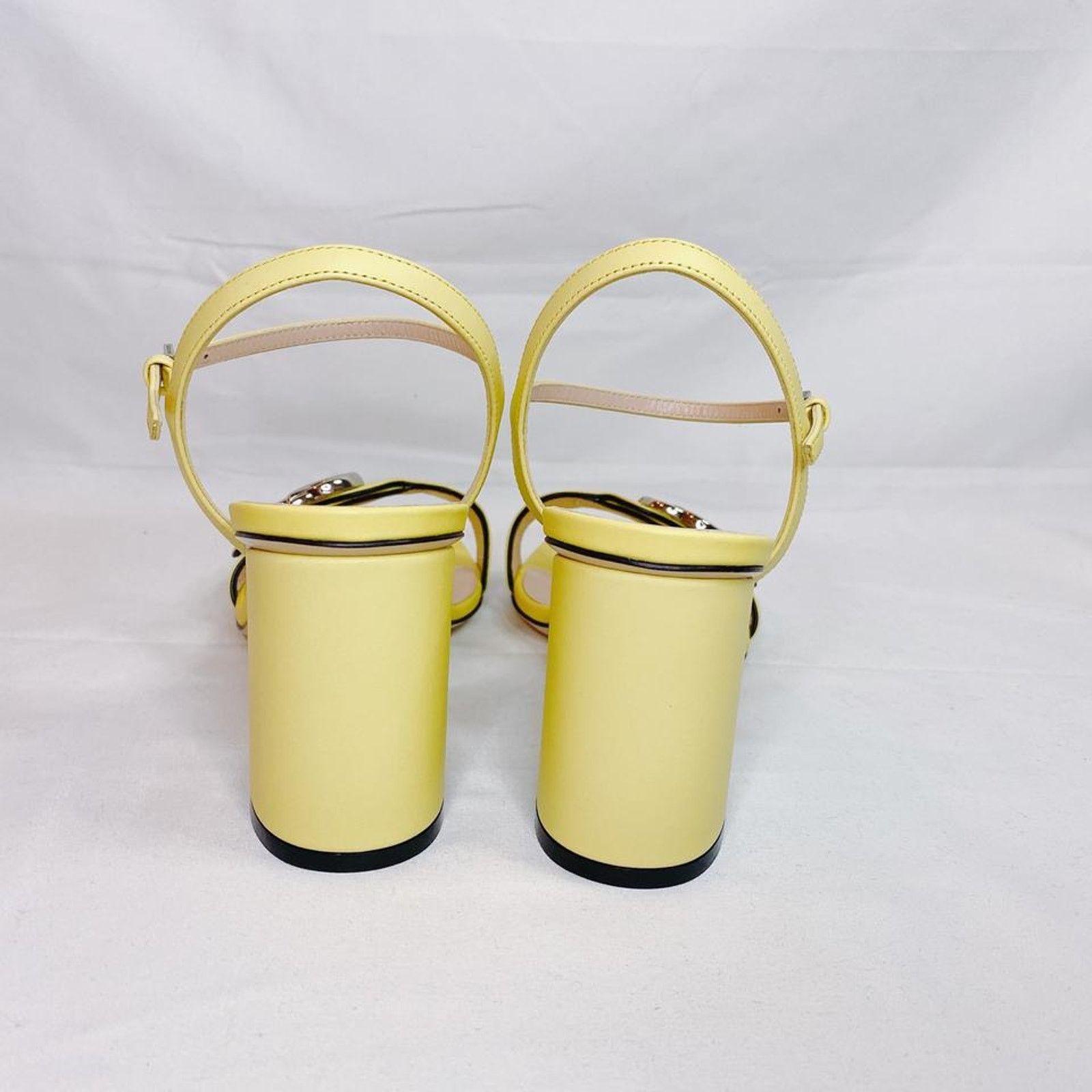 Gucci Marmont 75 Gg logo leather chunky heels sandals Size US 9 / IT 39 - 6 Thumbnail