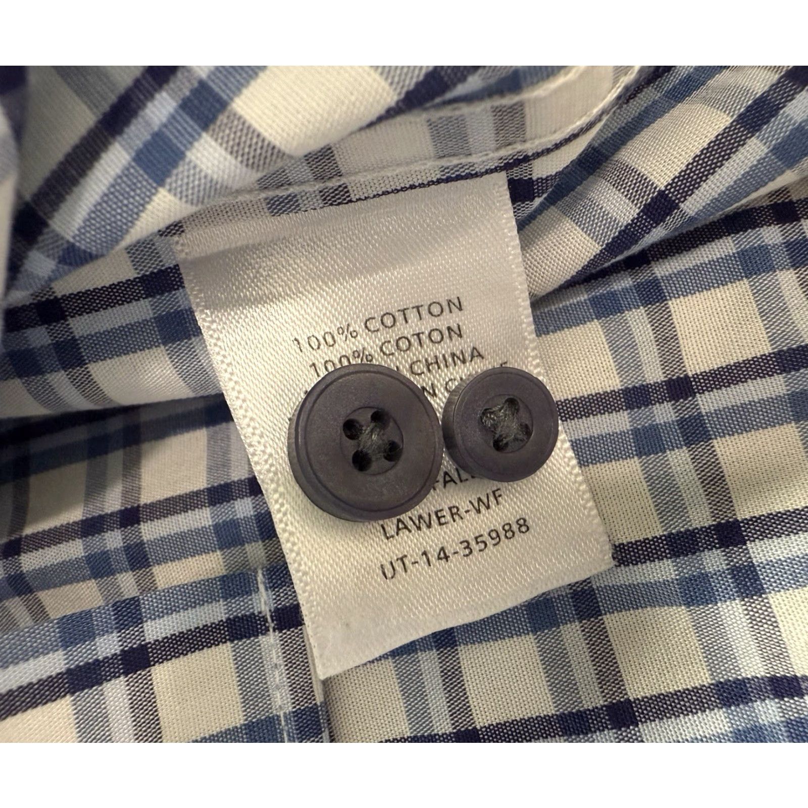 UNTUCKit UNTUCKit Men's Button-Up Shirt Medium White Blue Plaid Long Sleeve Wrinkle Free Seasonal Casual Regular Collar Spread Button-Up Shirt Size US M / EU 48-50 / 2 - 6 Thumbnail