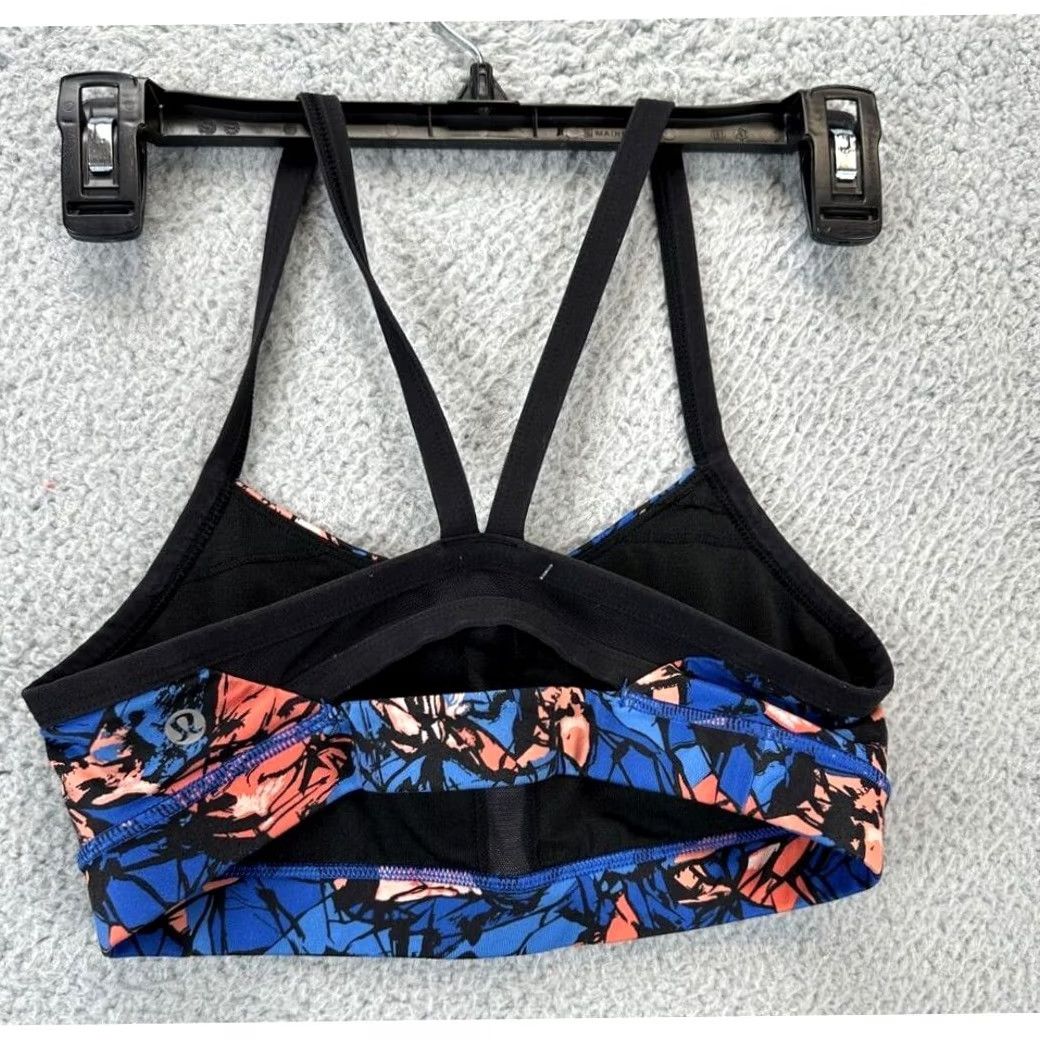 Lululemon Lululemon Sports Bra Womens 6 Blue Geometric Strappy Workout Activewear Ladies Size ONE SIZE - 2 Thumbnail
