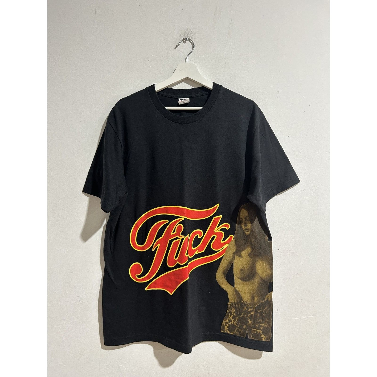 SUPREME HYSTERIC GLAMOUR F**K TEE BLACK SIZE MEDIUM PREOWNED