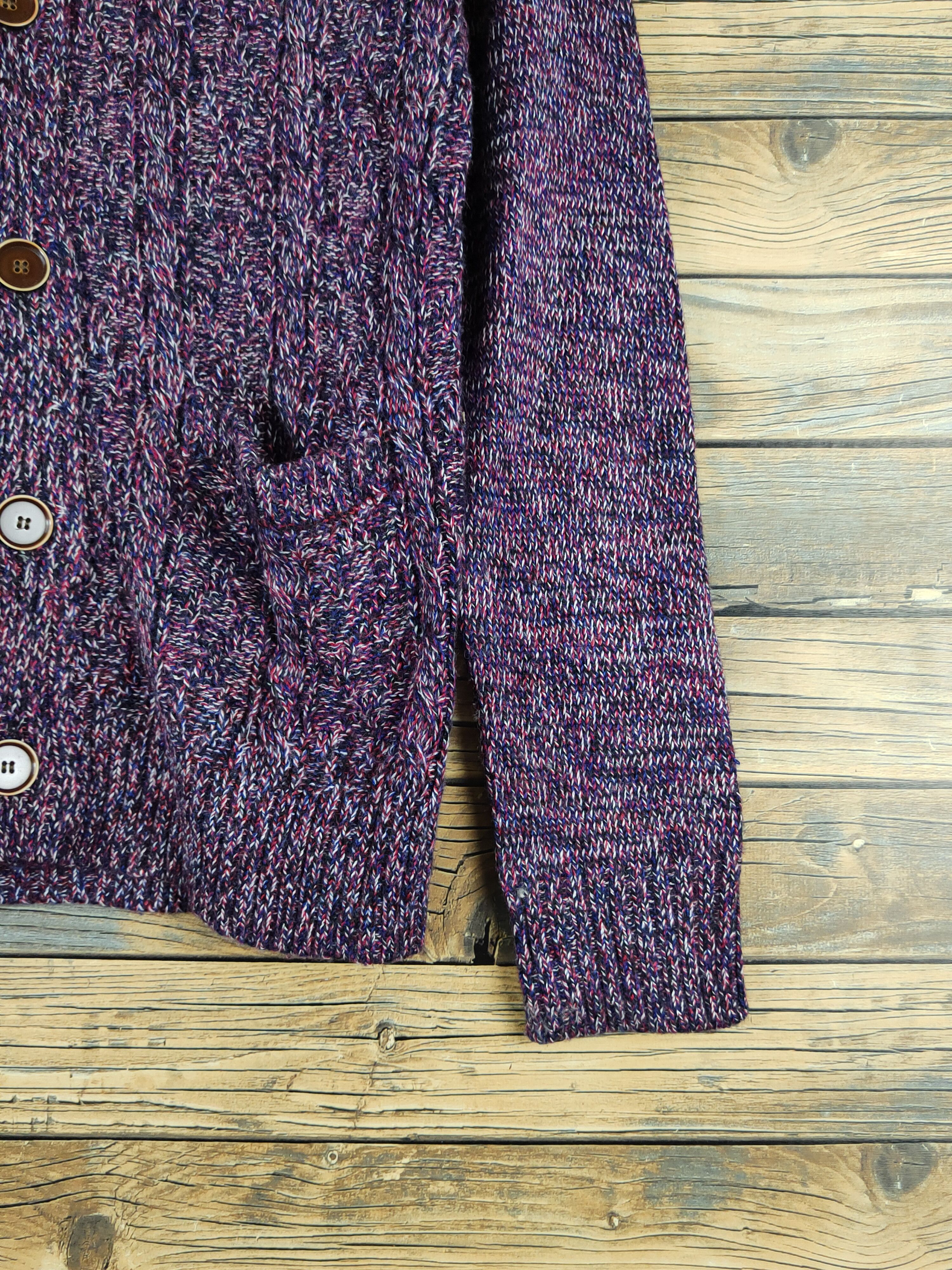 Vintage M.f.editorial Purple Knitwear Cardigan #W1934 Size M / US 6-8 / IT 42-44 - 6 Thumbnail