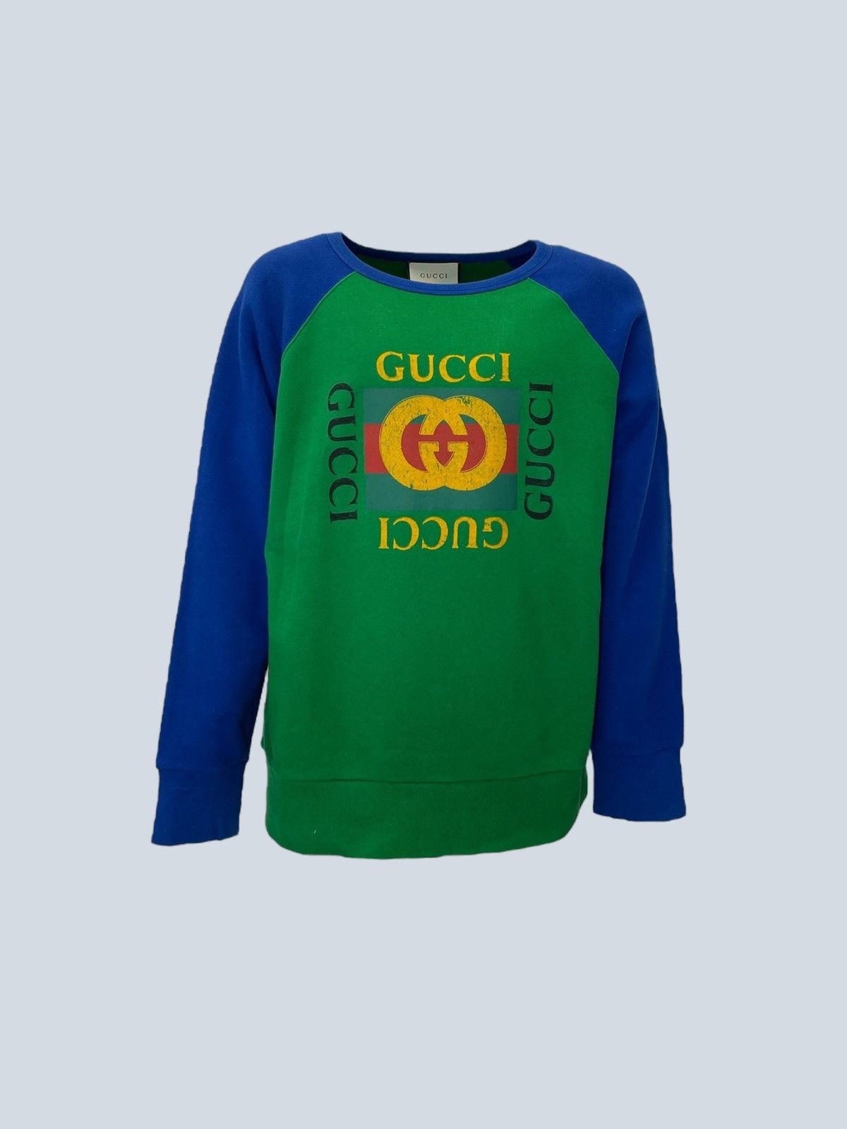 Gucci Gucci green and blue cotton crewneck sweatshirt, M. Size US M / EU 48-50 / 2 - 1 Thumbnail