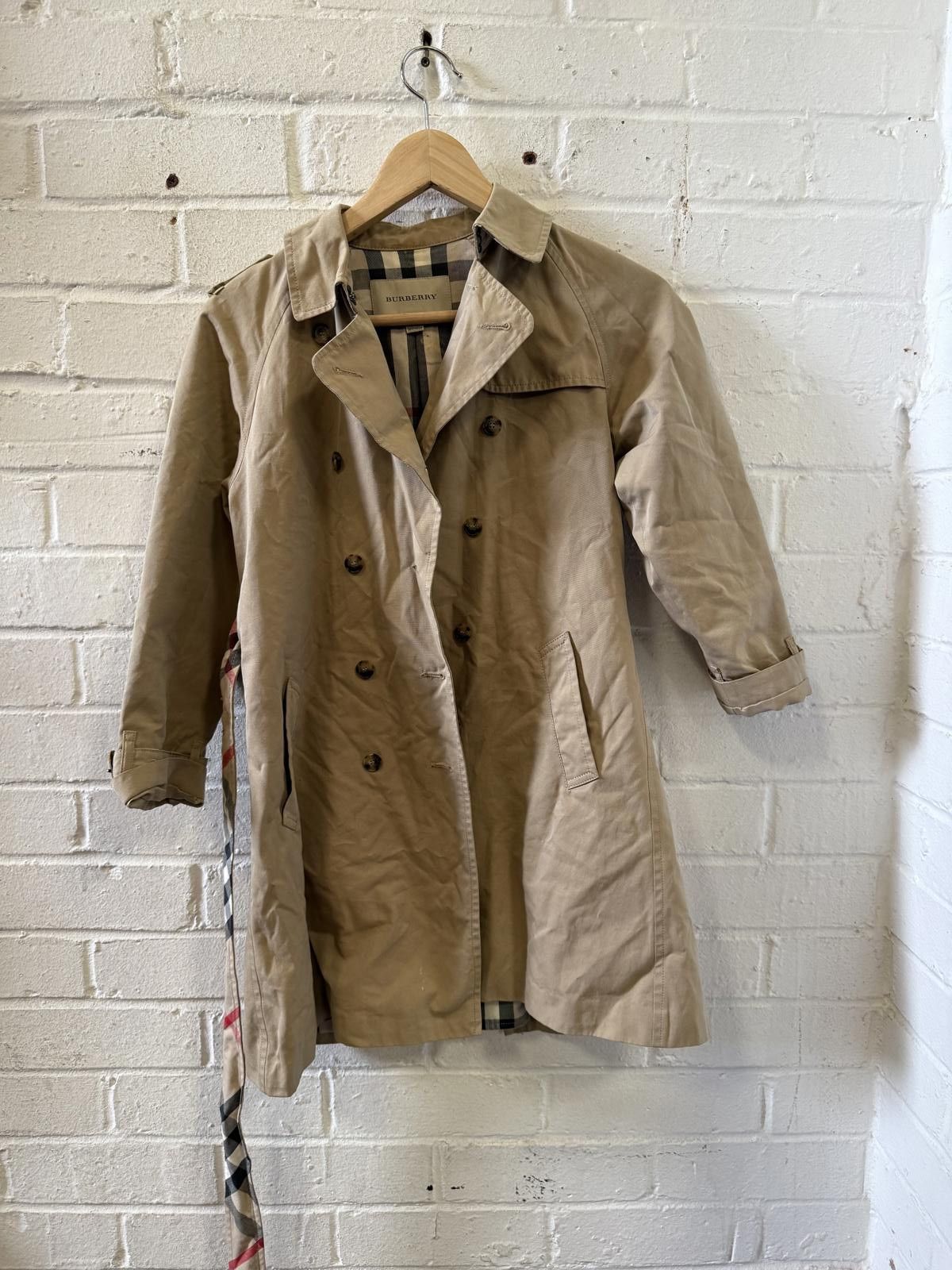 Burberry Girls Beige Trench Coat 10Y